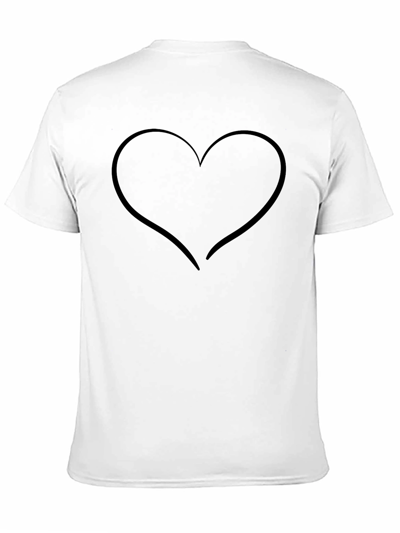 Heart Graphic Black T-Shirt - Minimalist Style