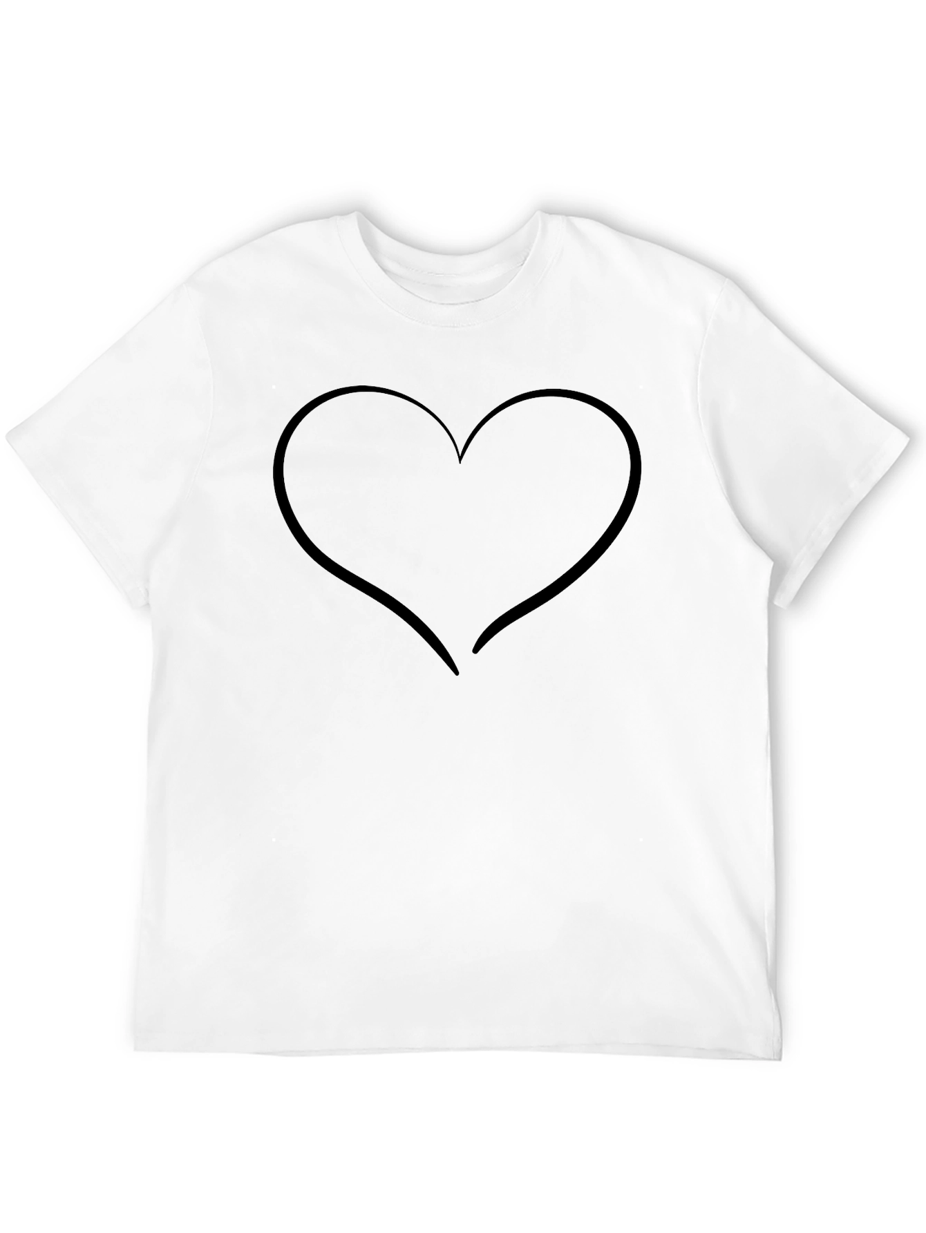 Heart Graphic Black T-Shirt - Minimalist Style