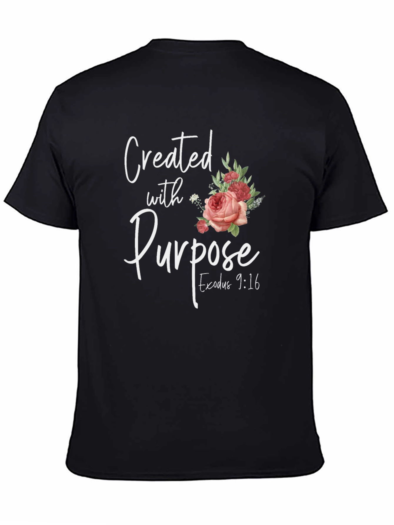 Created with Purpose T-Shirt - Floral Design