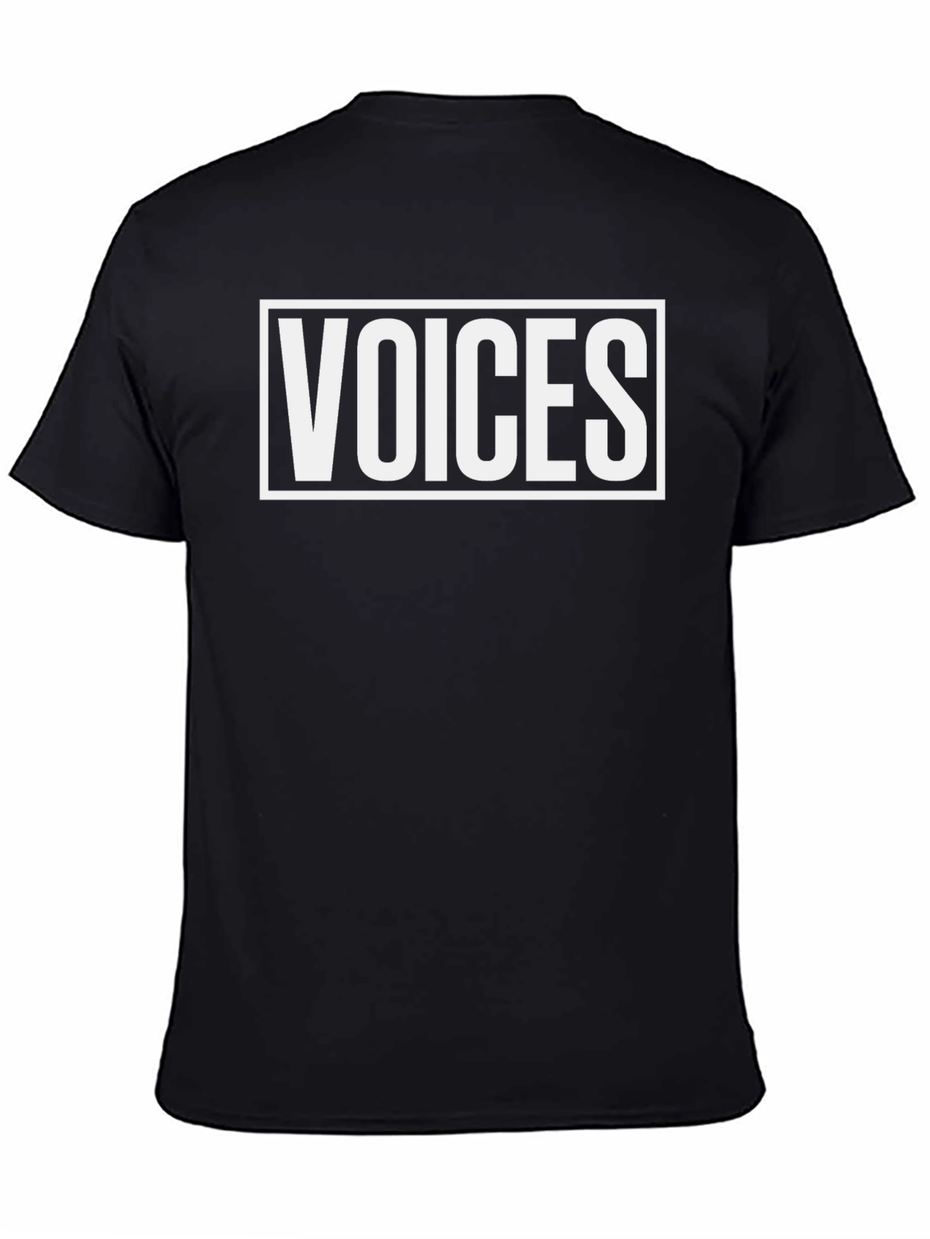 Voices Graphic Tee - Black Casual T-Shirt