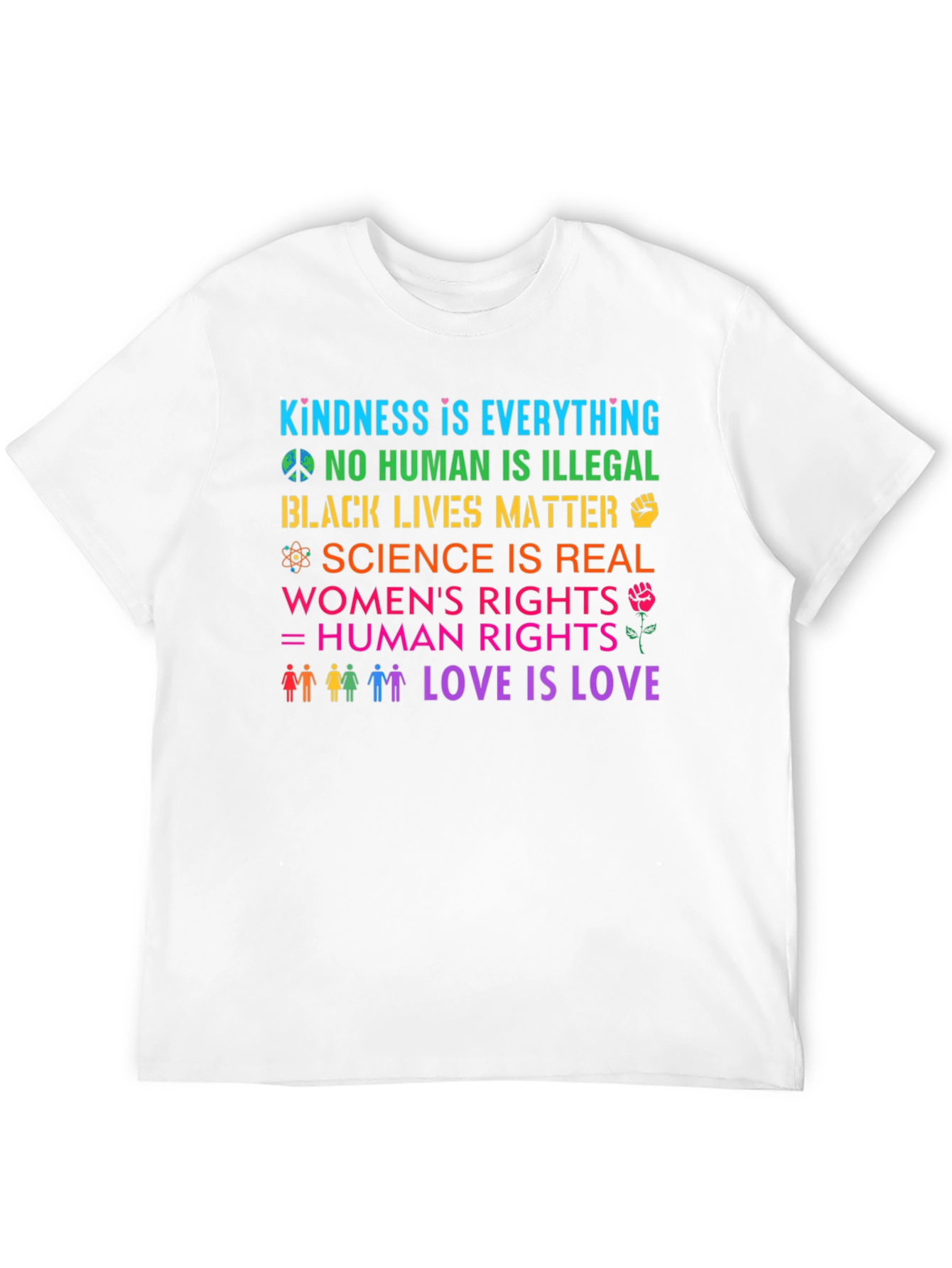 Equality & Kindness Graphic T-Shirt - Black