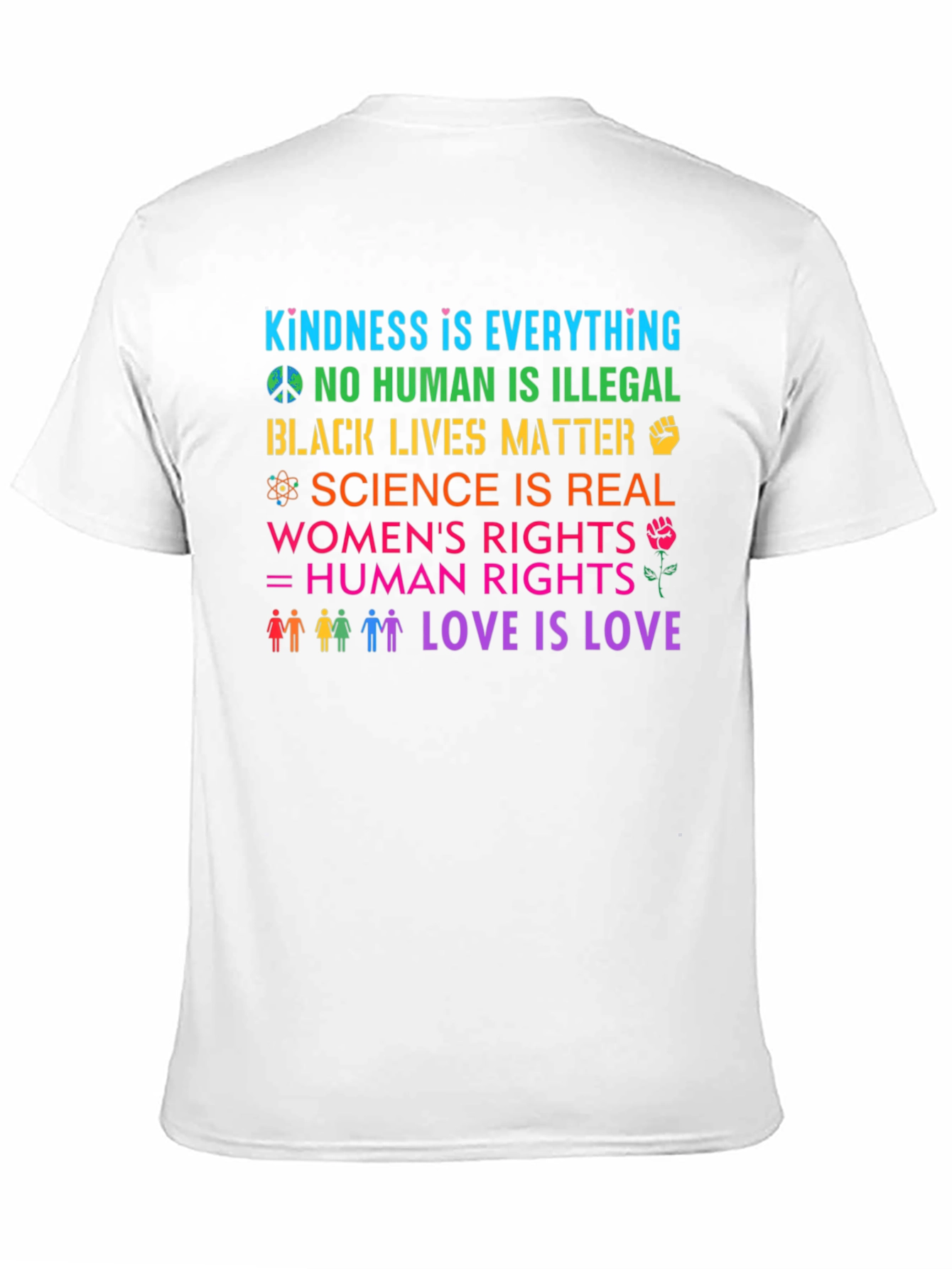 Equality & Kindness Graphic T-Shirt - Black