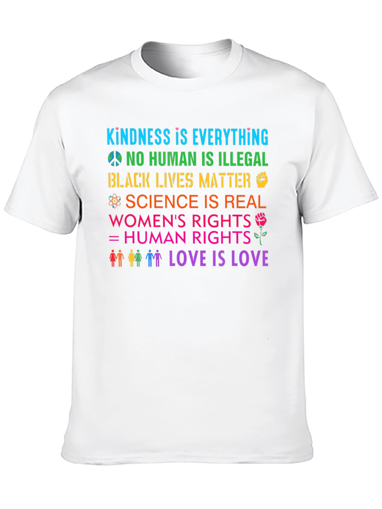 Equality & Kindness Graphic T-Shirt - Black