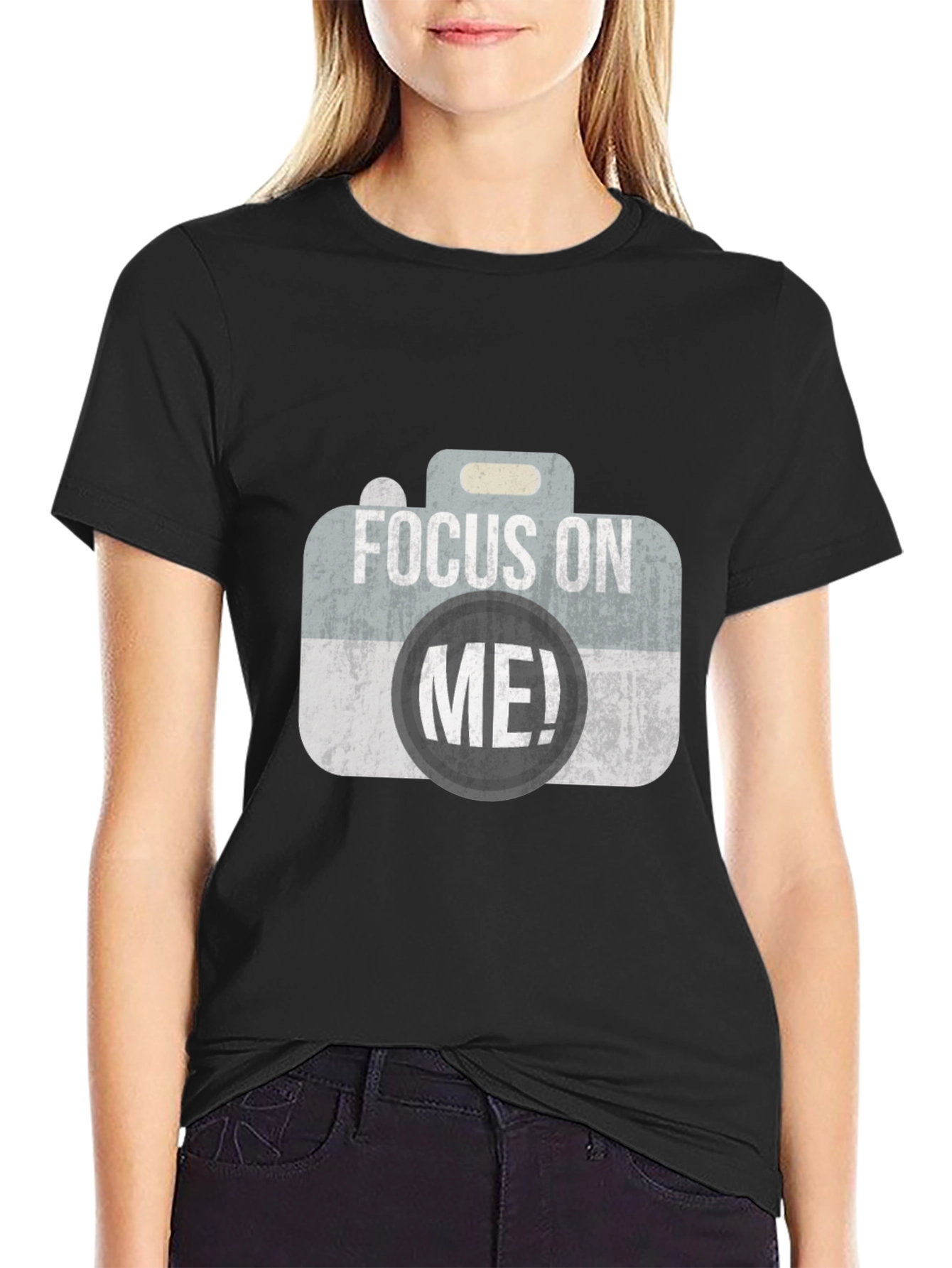 Focus On Me! Graphic T-Shirt - Black