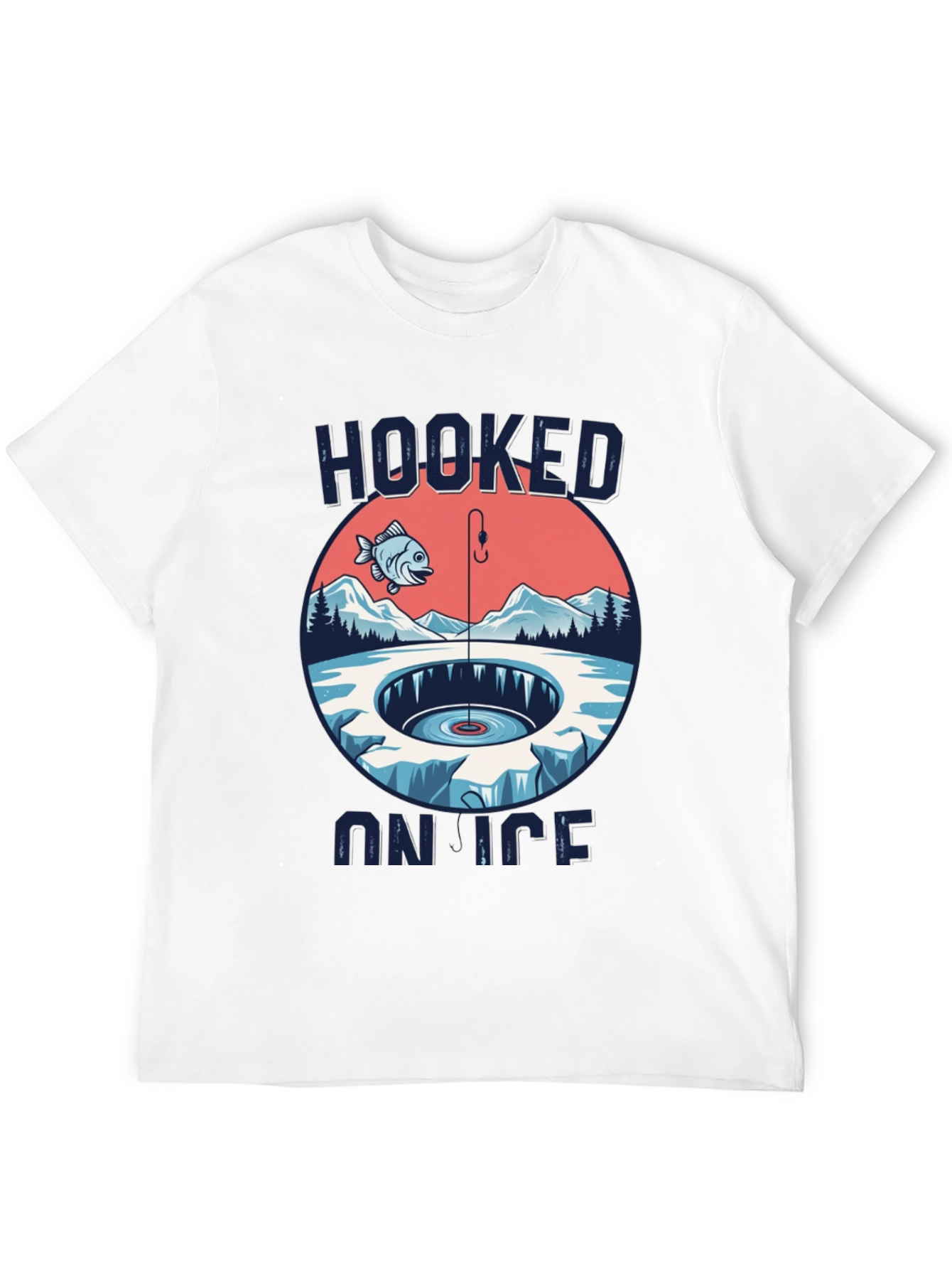 Hooked on Ice Fishing Graphic Tee
