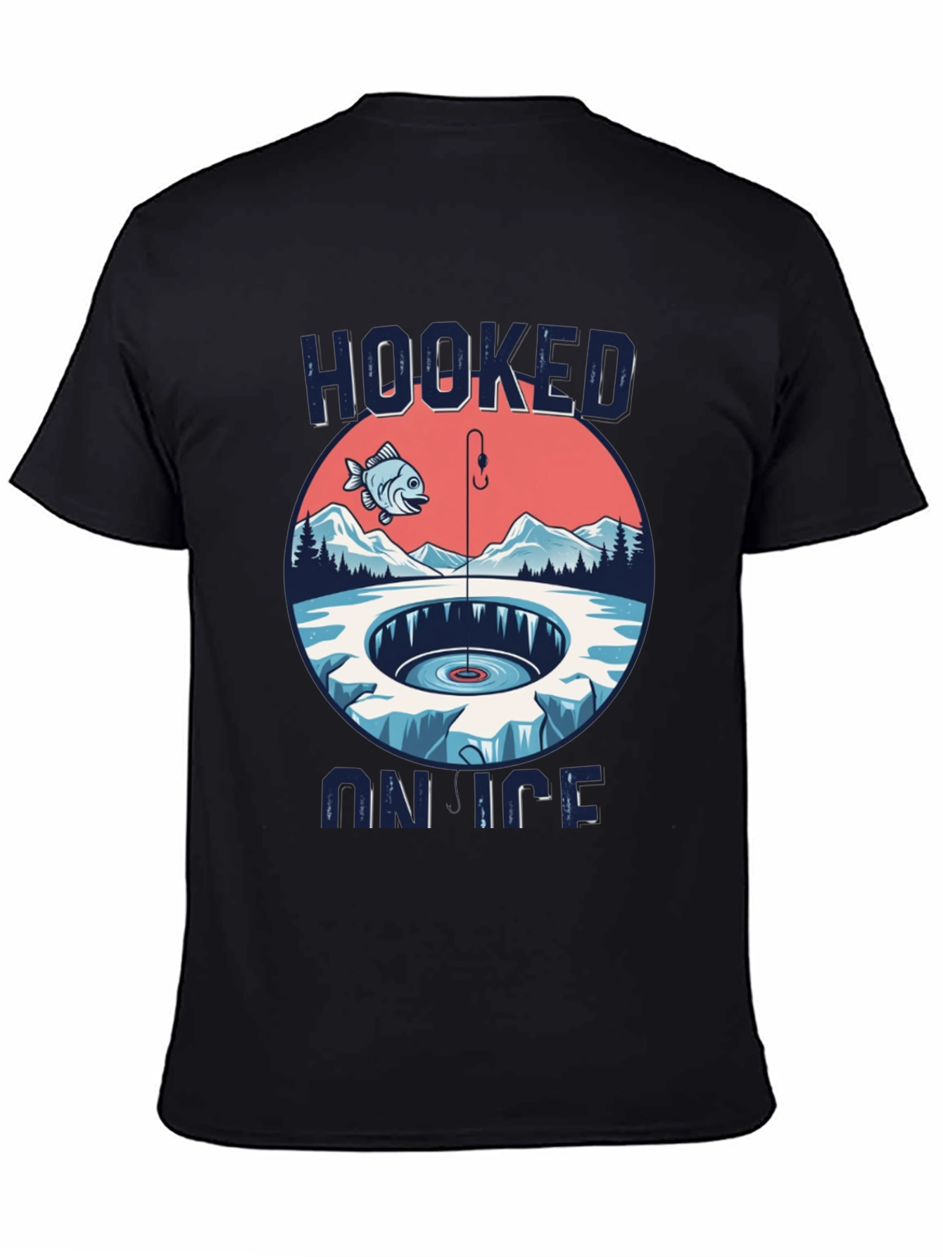 Hooked on Ice Fishing Graphic Tee