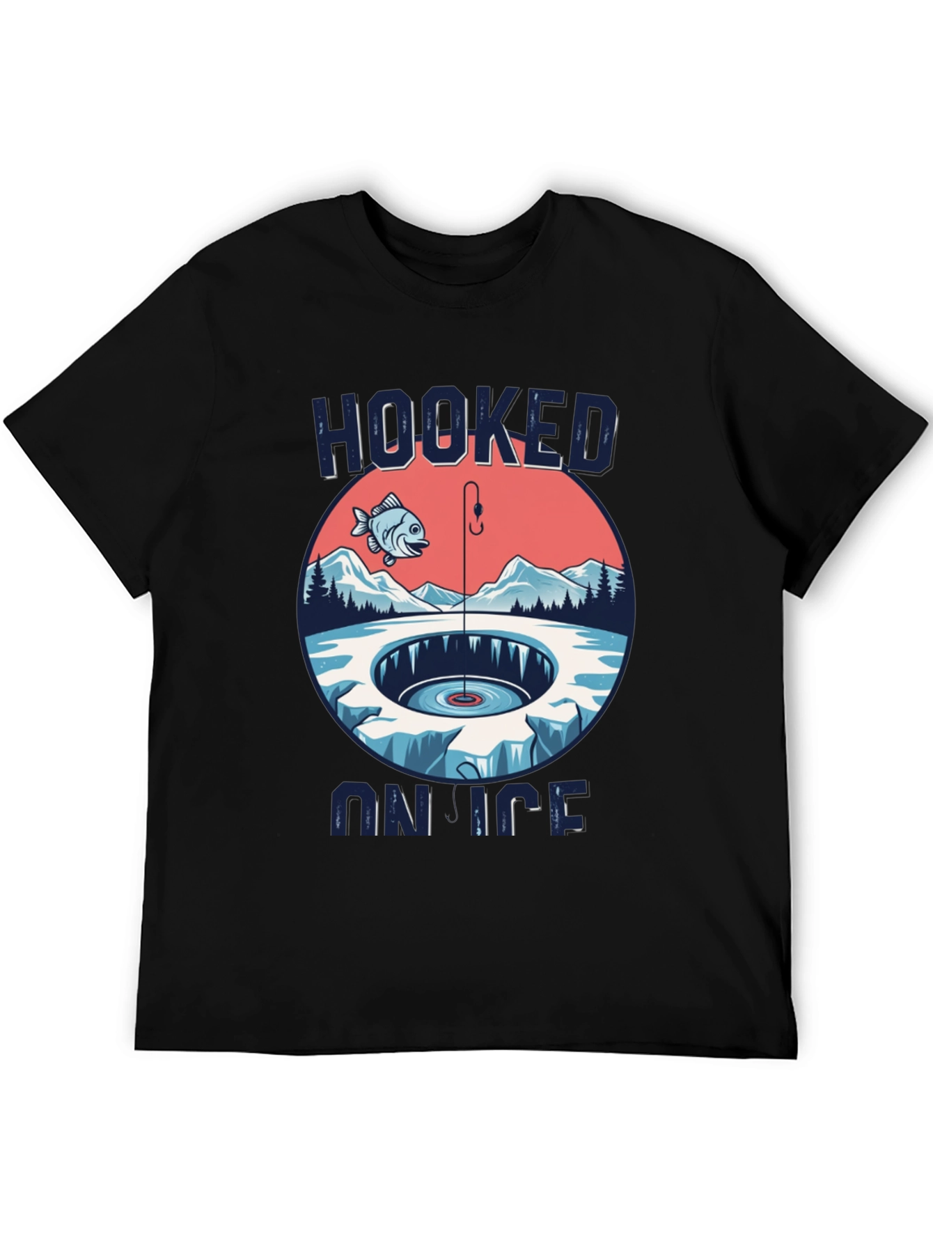 Hooked on Ice Fishing Graphic Tee