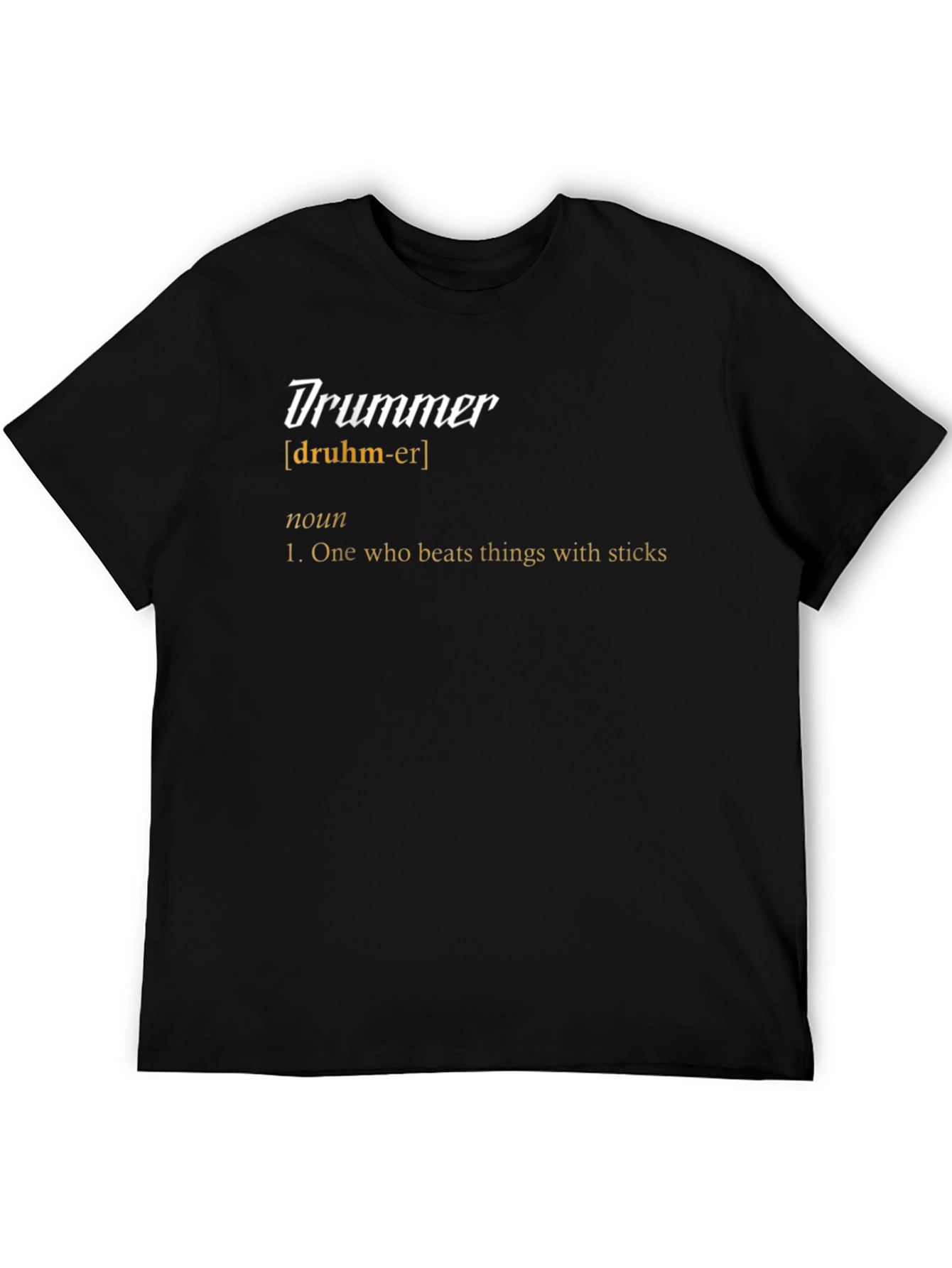Drummer Definition Black T-Shirt