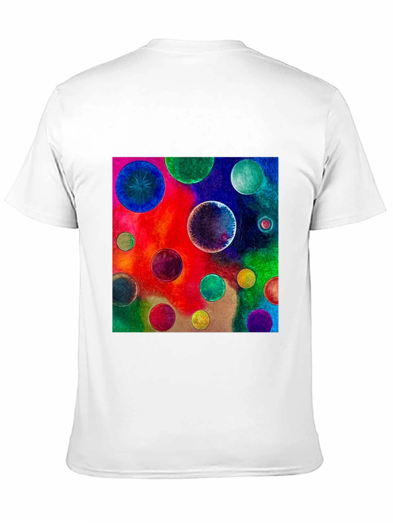 Abstract Art Circles Graphic Tee - Black