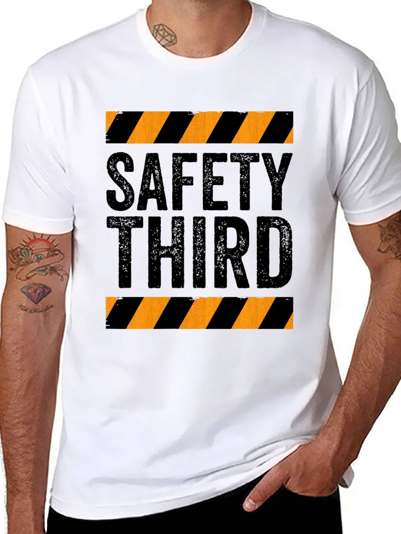 Safety Third Graphic Tee - Humorous Construction T-Shirt