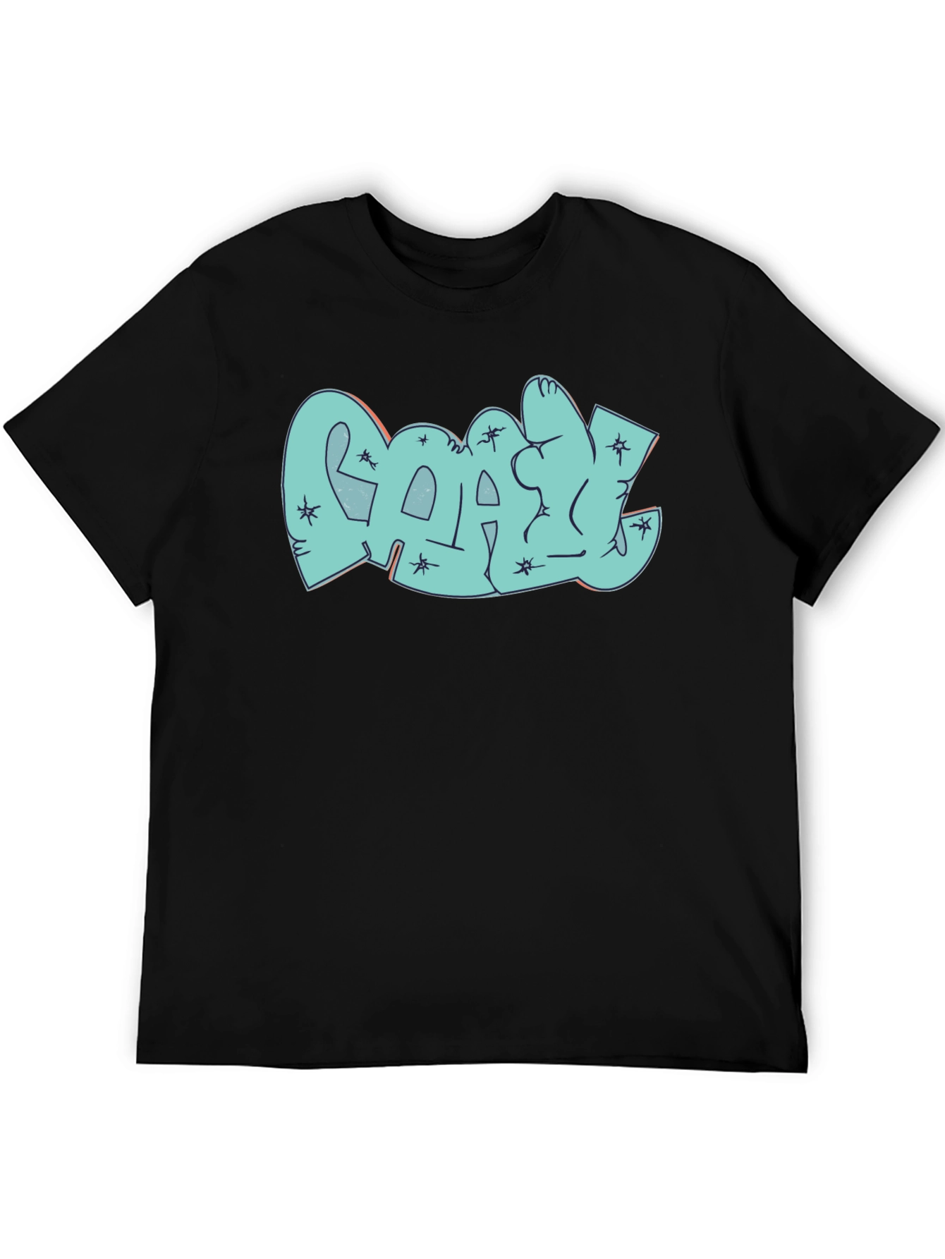 Cool Graphic Print Black T-Shirt