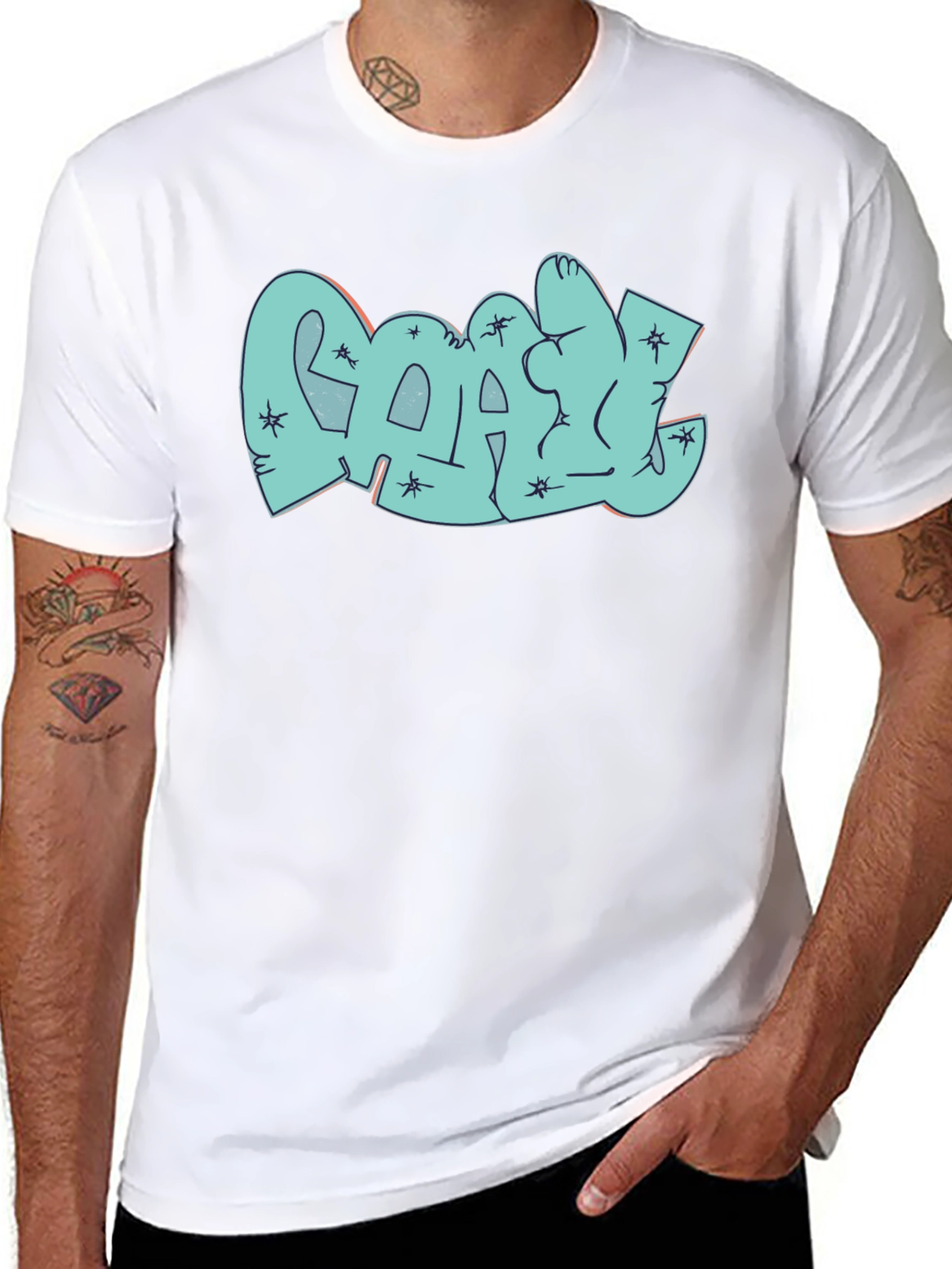 Cool Graphic Print Black T-Shirt