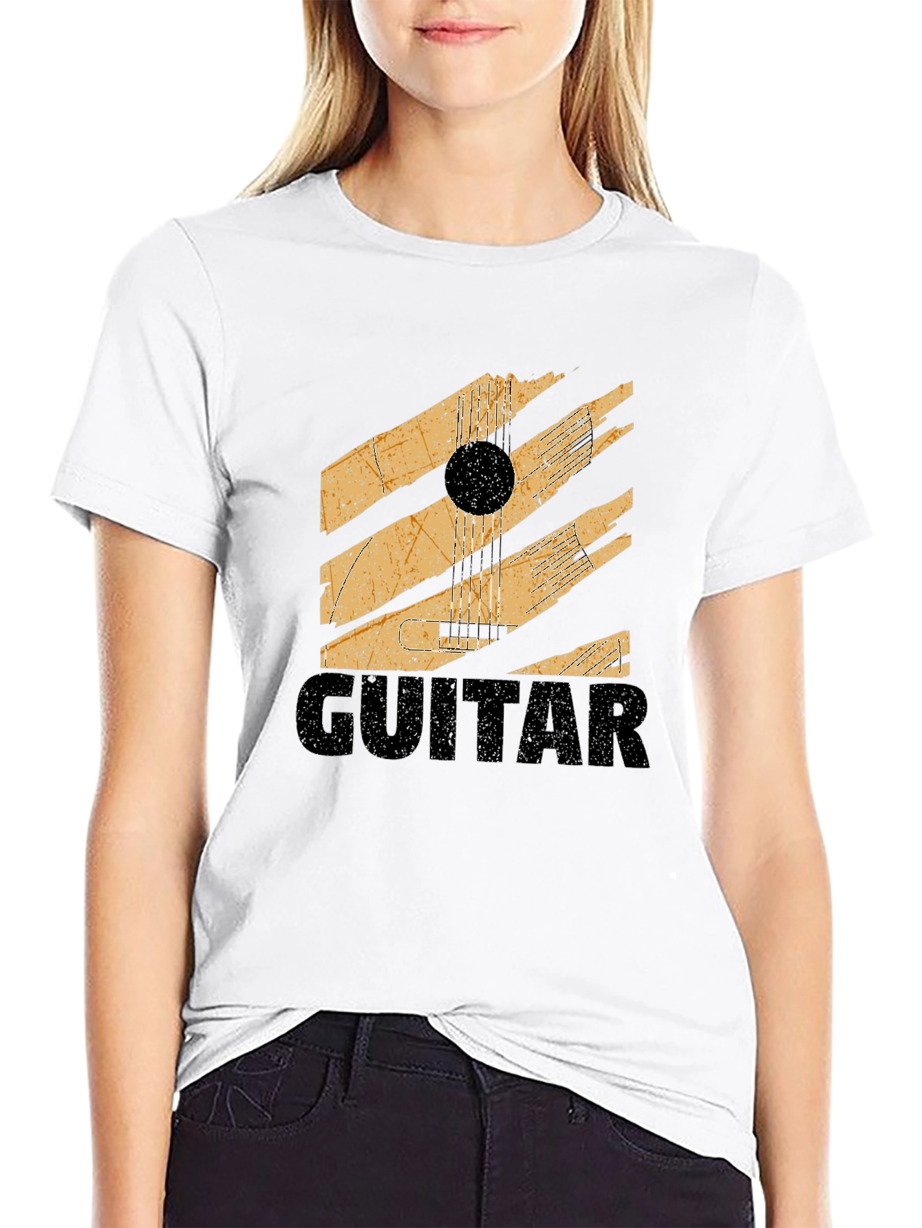 Guitar Graphic T-Shirt - Grunge Style Music Tee