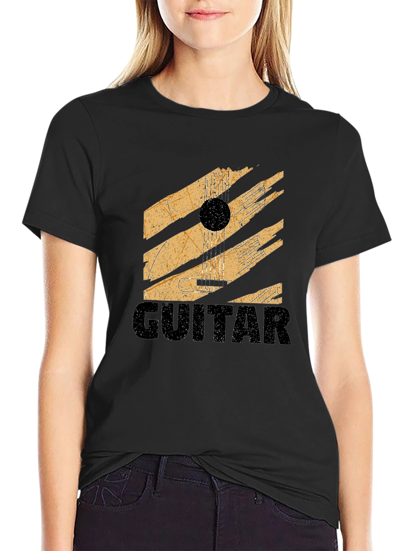 Guitar Graphic T-Shirt - Grunge Style Music Tee