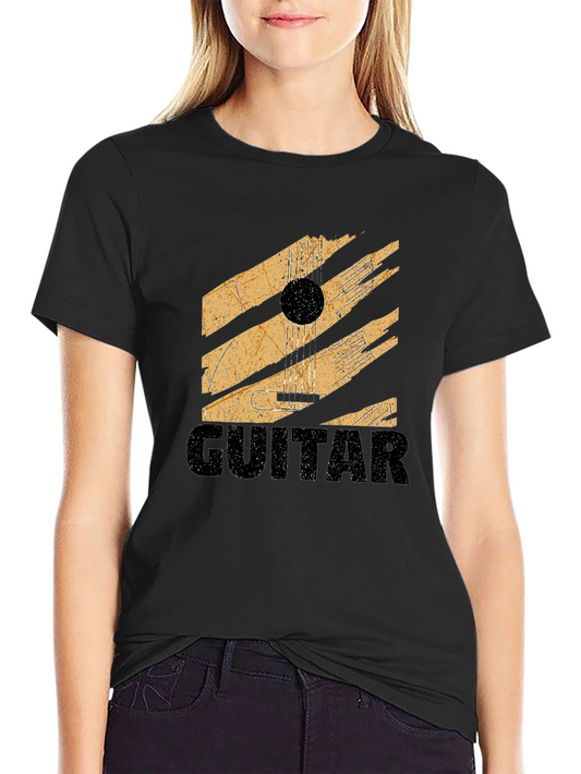 Guitar Graphic T-Shirt - Grunge Style Music Tee