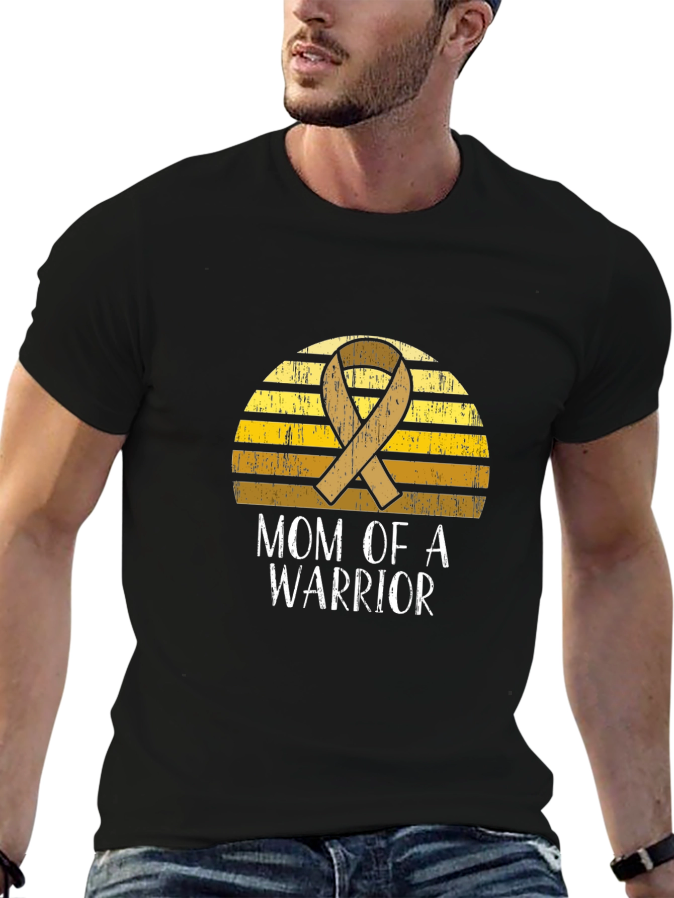 Mom of a Warrior Awareness Ribbon Graphic T-Shirt