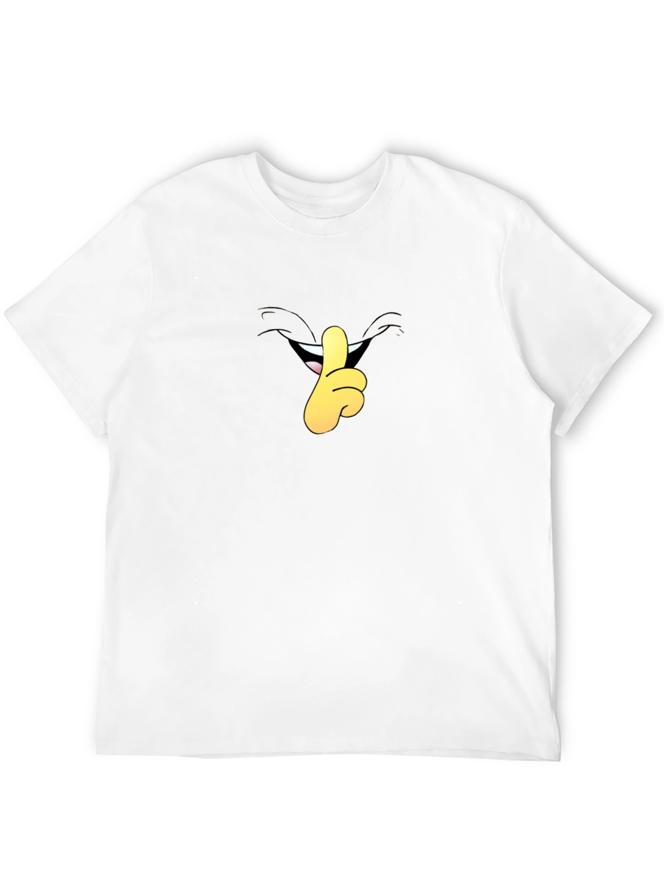 Cartoon Shhh Graphic Black T-Shirt