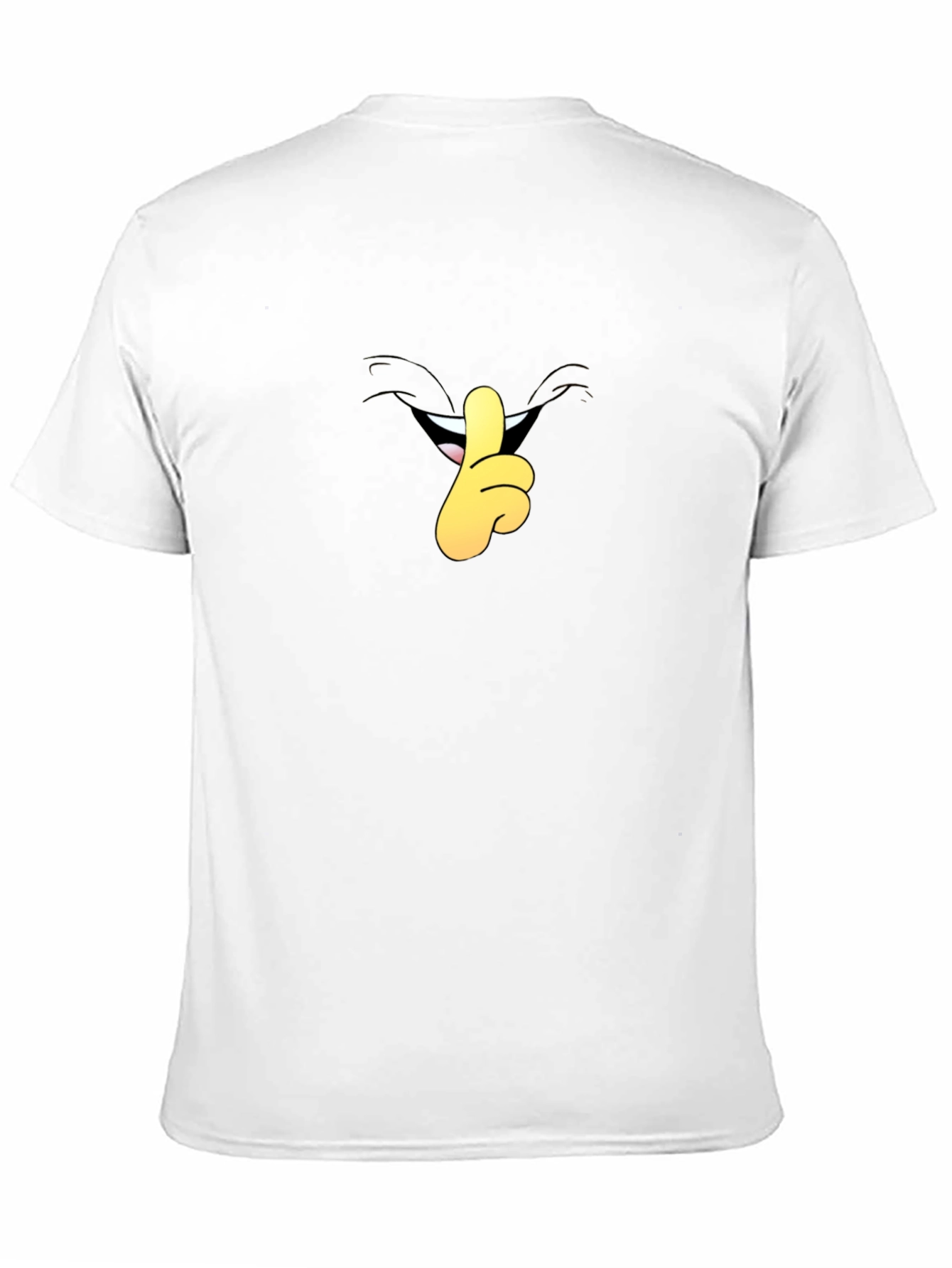Cartoon Shhh Graphic Black T-Shirt