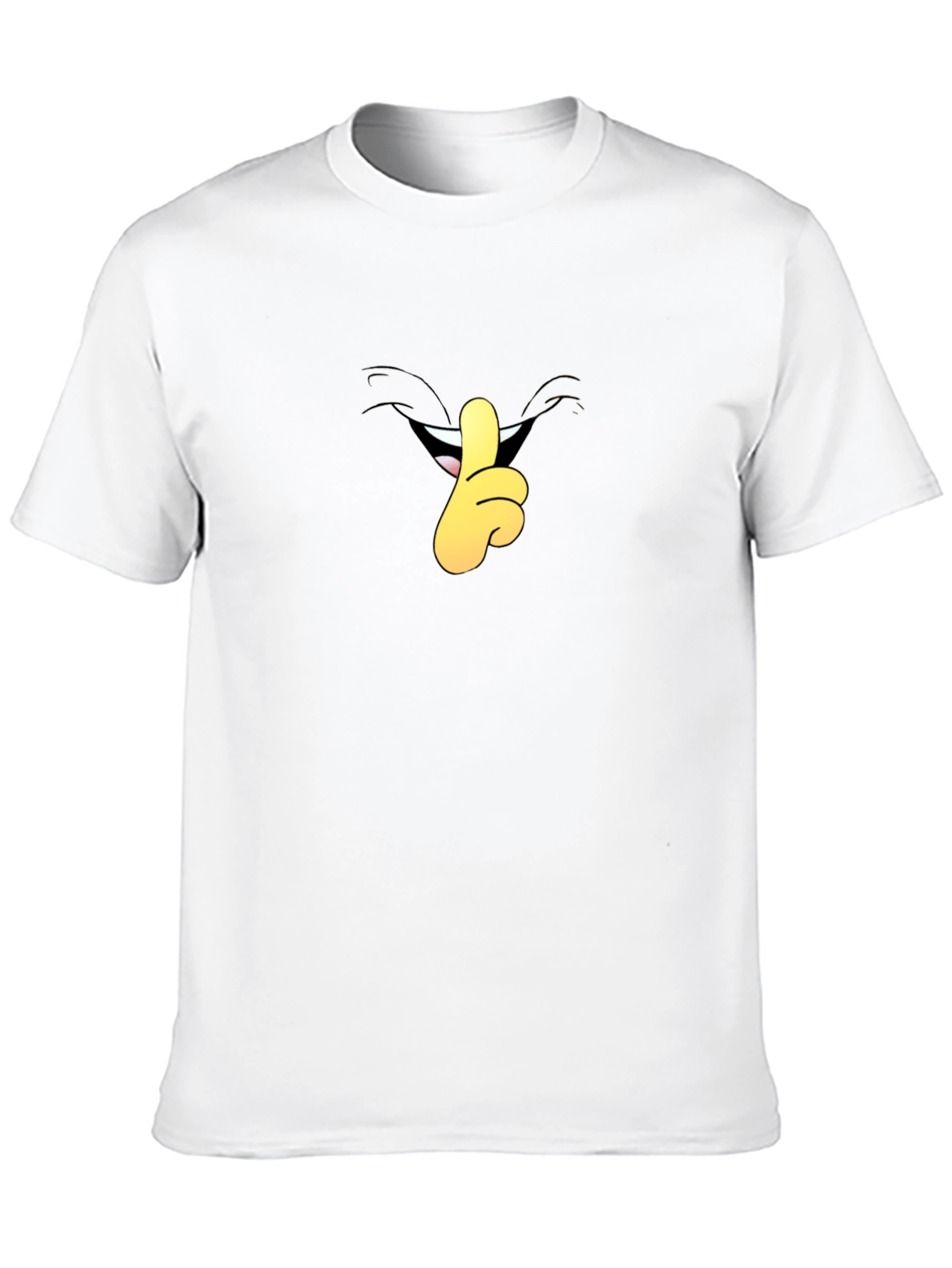 Cartoon Shhh Graphic Black T-Shirt
