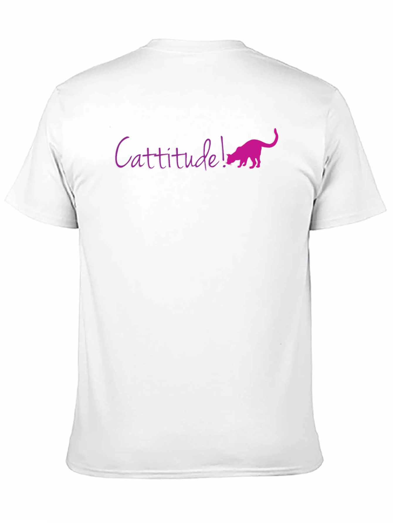 Cattitude Black Cotton Blend Graphic Tee