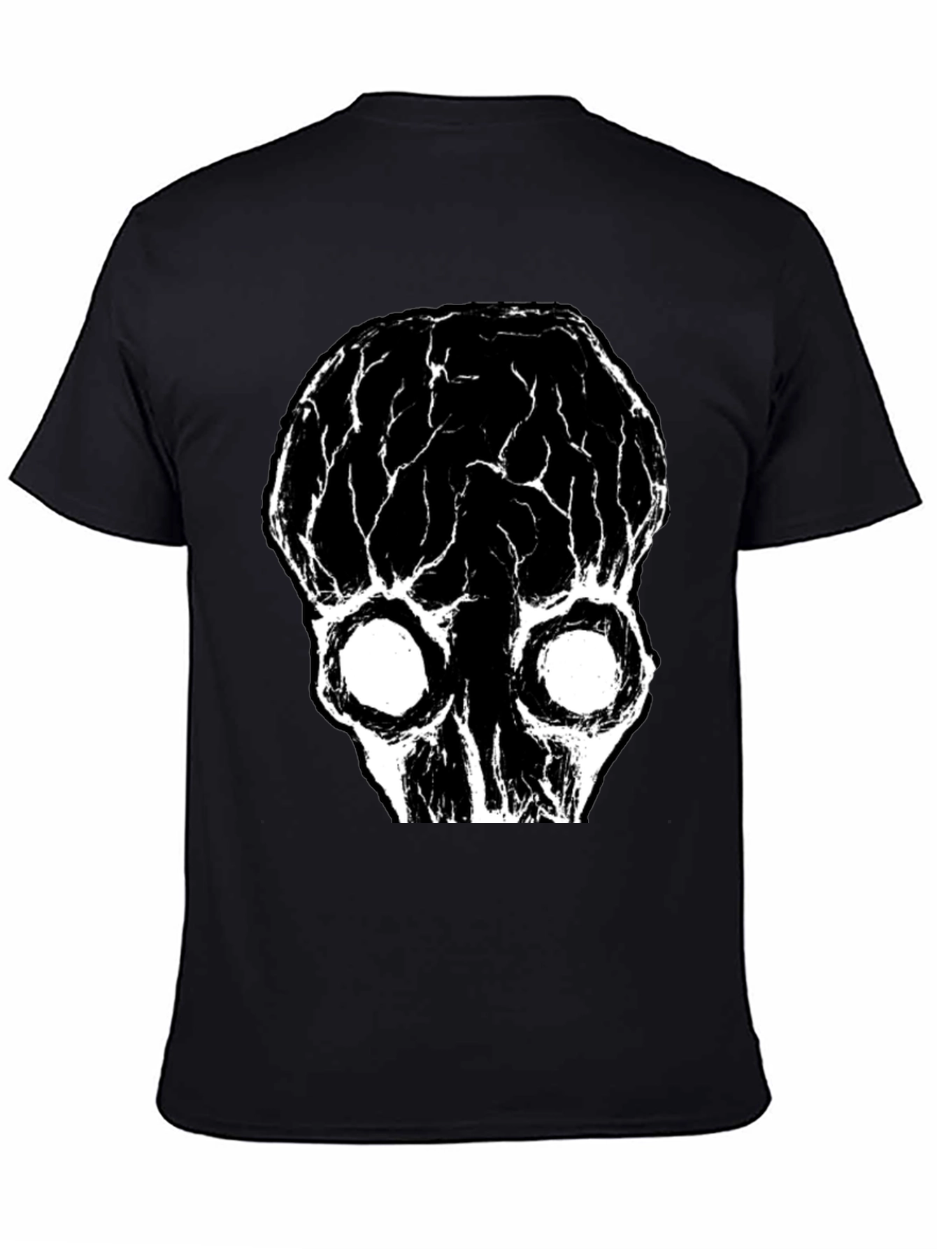 Skull Graphic Print T-Shirt - Black