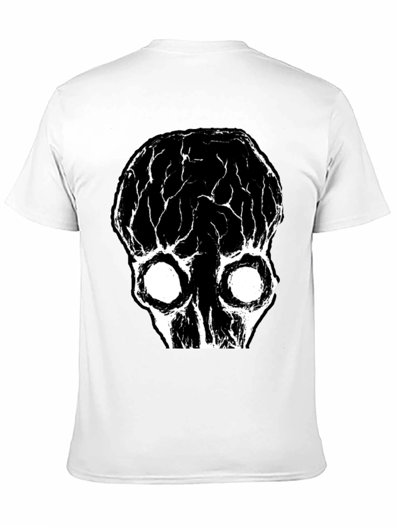 Skull Graphic Print T-Shirt - Black