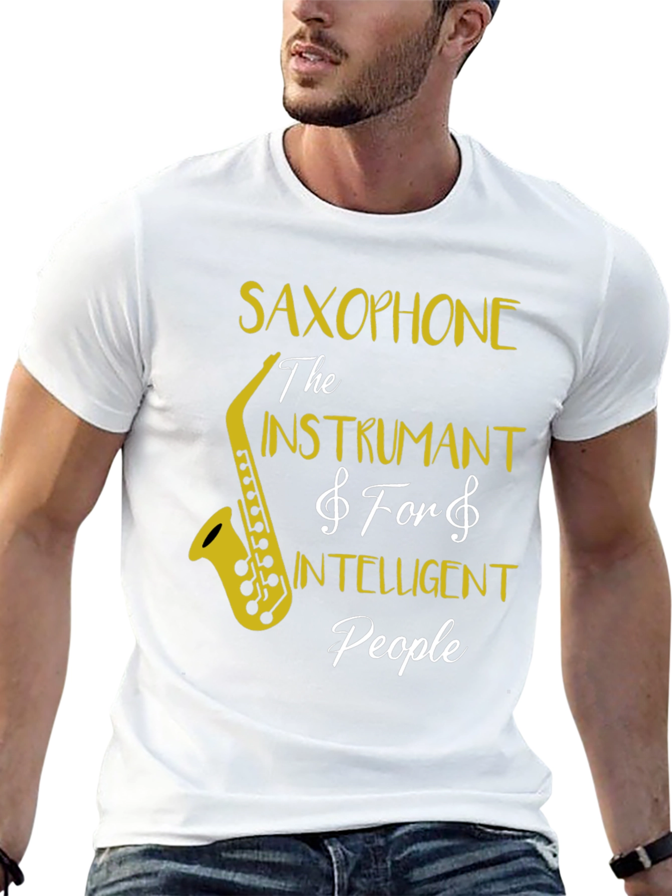 Saxophone Intelligent People T-Shirt - Music Lover Tee