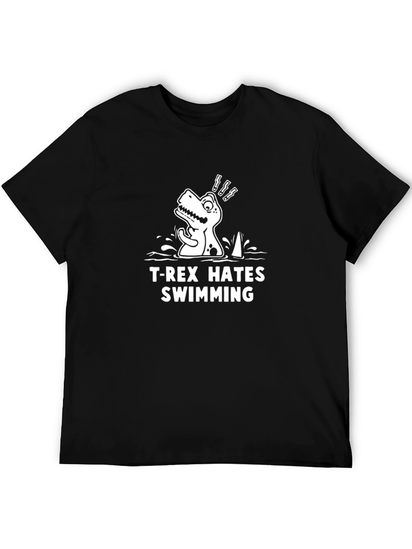 T-Rex Hates Swimming Graphic T-Shirt