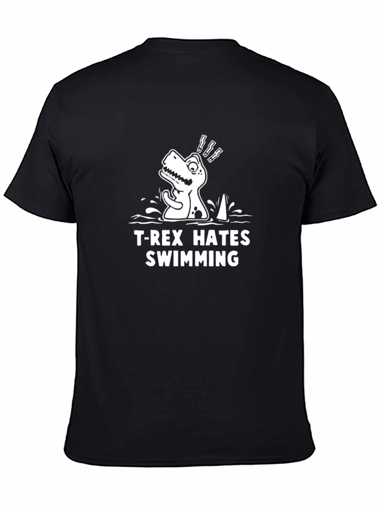 T-Rex Hates Swimming Graphic T-Shirt