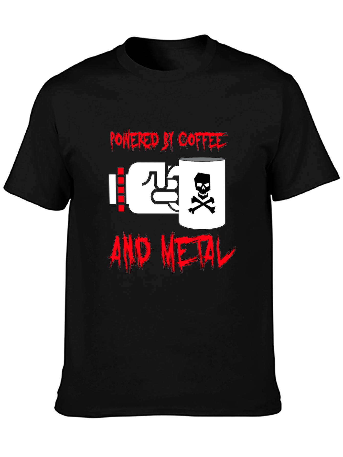 Powered By Coffee And Metal Graphic Tee