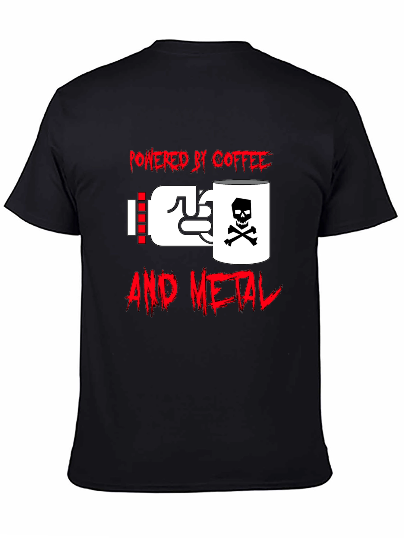 Powered By Coffee And Metal Graphic Tee