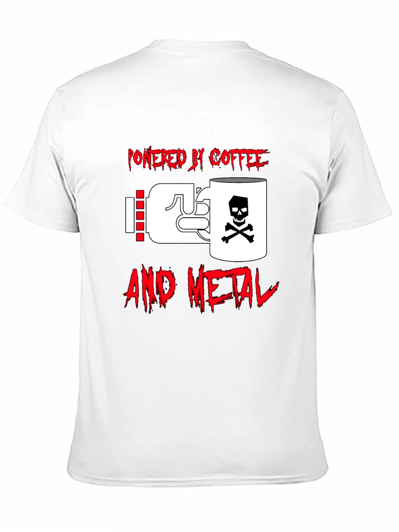 Powered By Coffee And Metal Graphic Tee