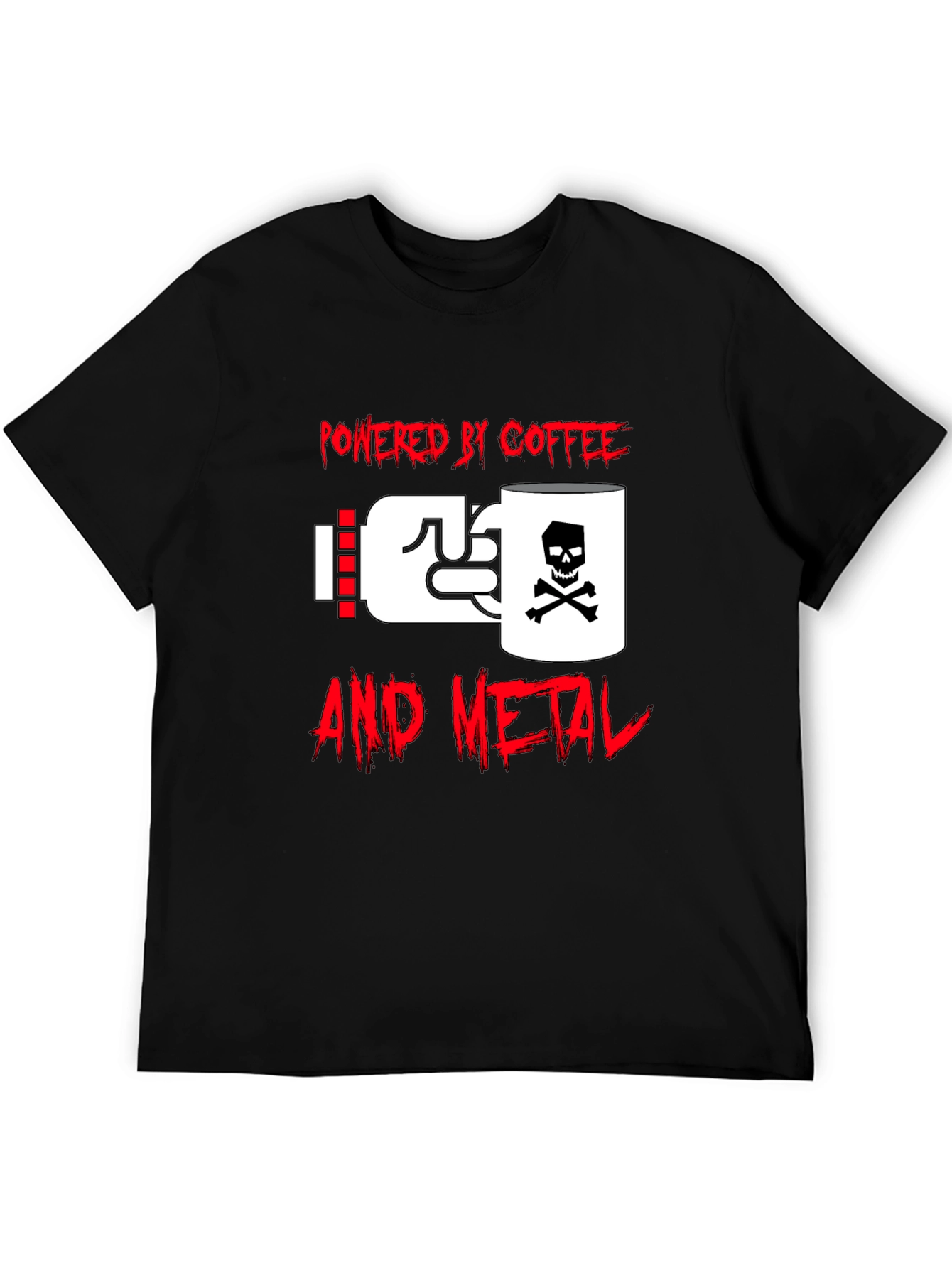 Powered By Coffee And Metal Graphic Tee
