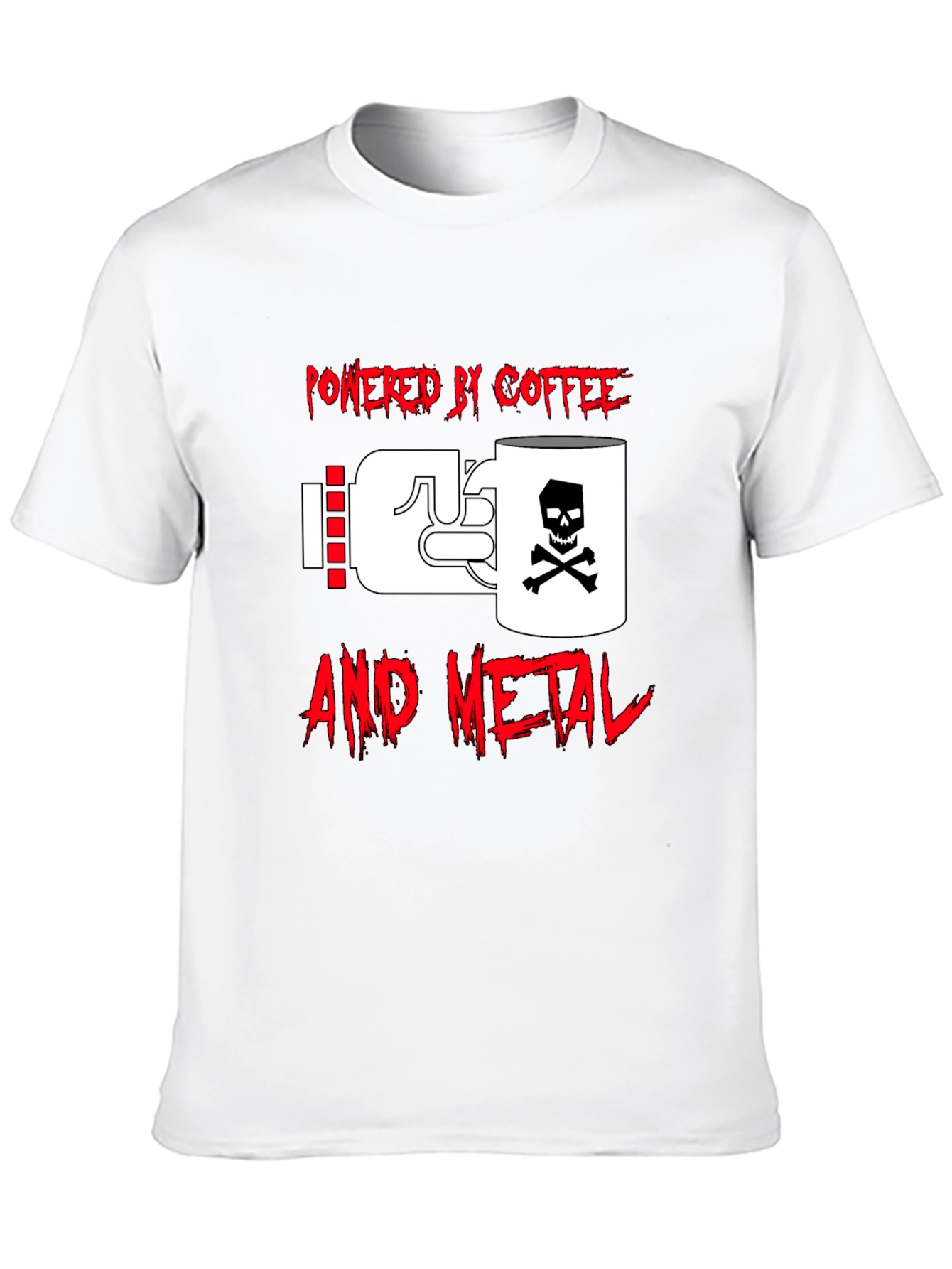 Powered By Coffee And Metal Graphic Tee