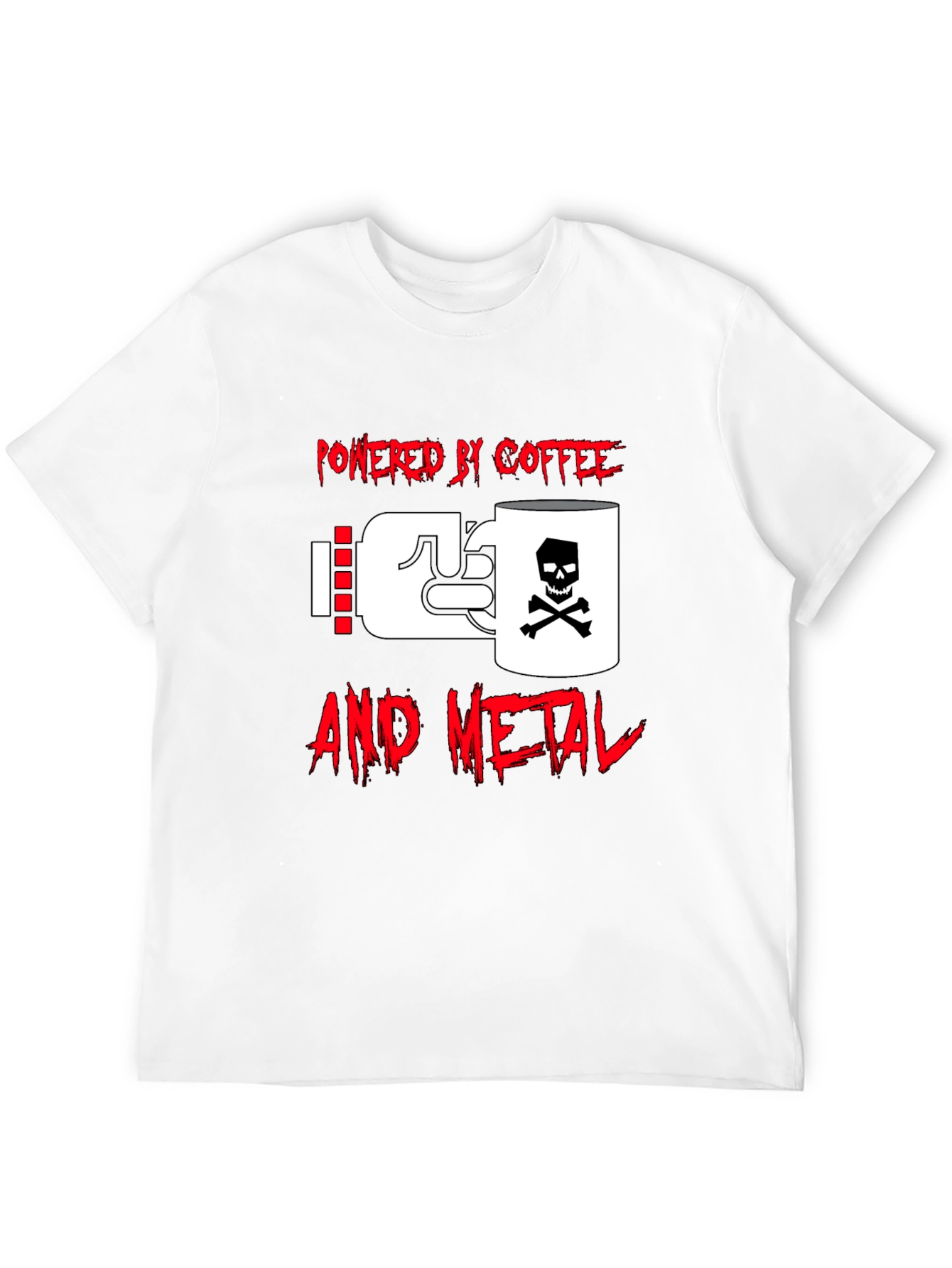 Powered By Coffee And Metal Graphic Tee