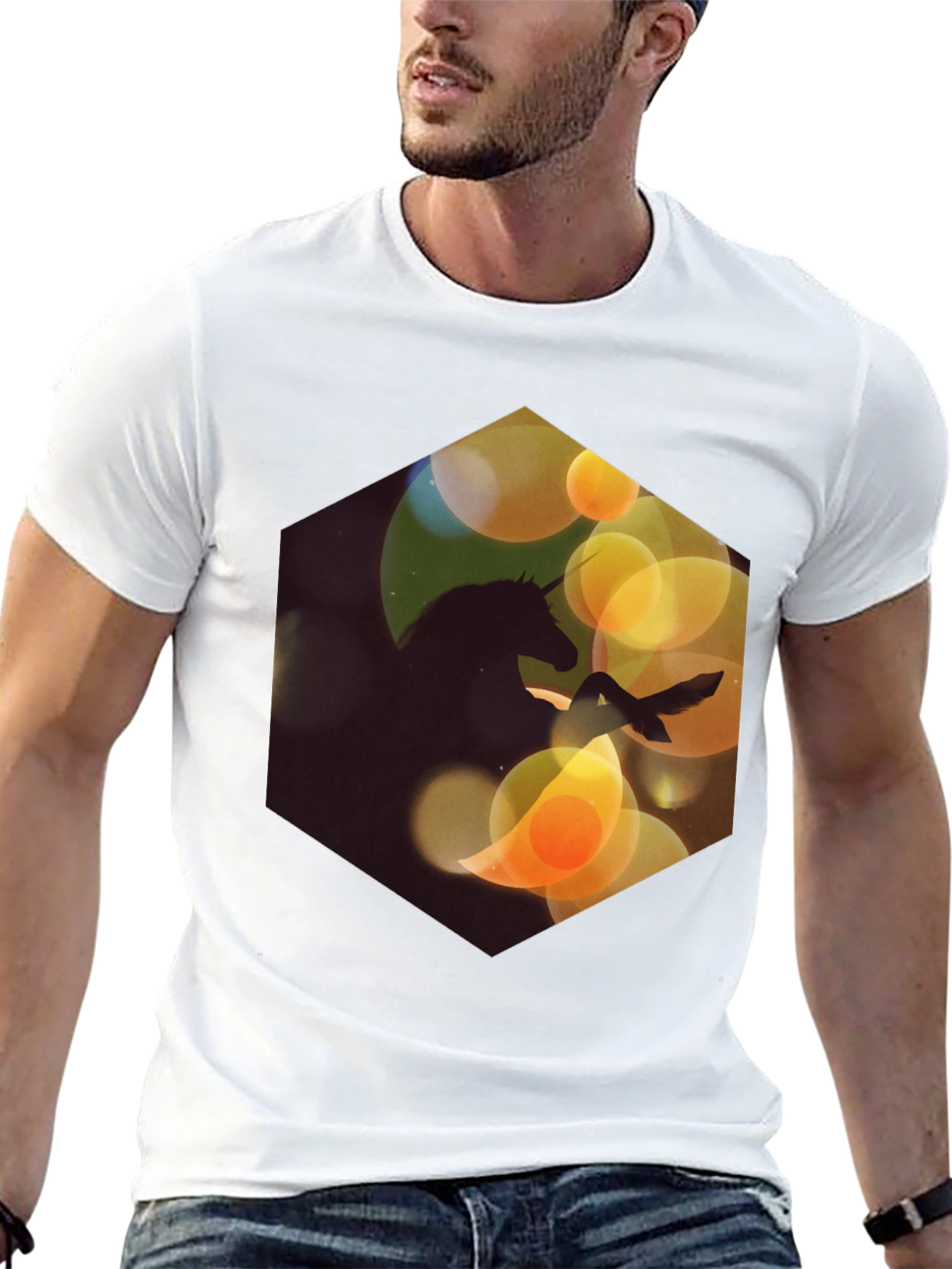 Unicorn Silhouette T-Shirt - Fantasy Design