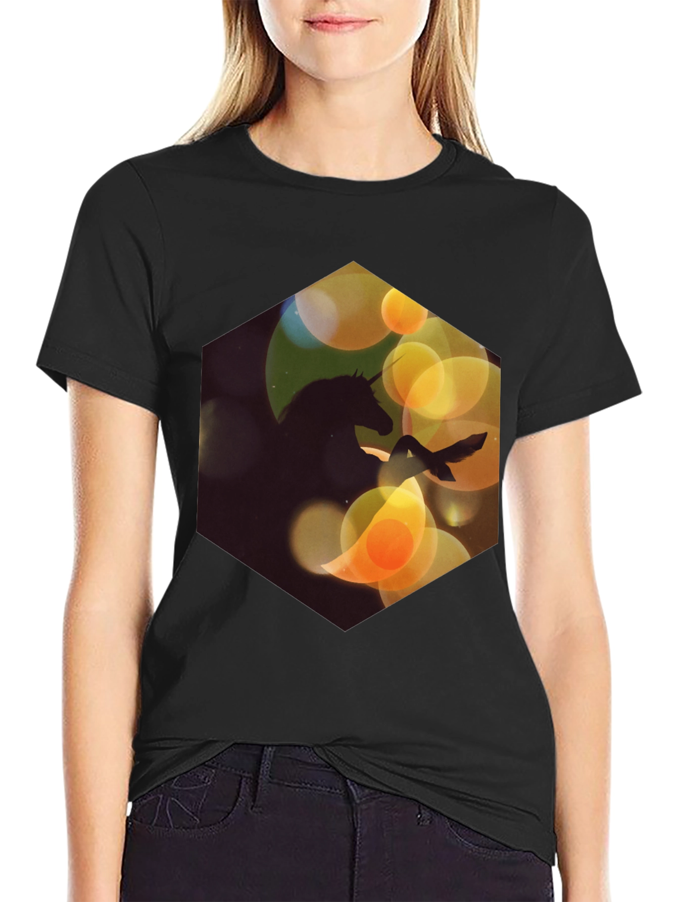 Unicorn Silhouette T-Shirt - Fantasy Design
