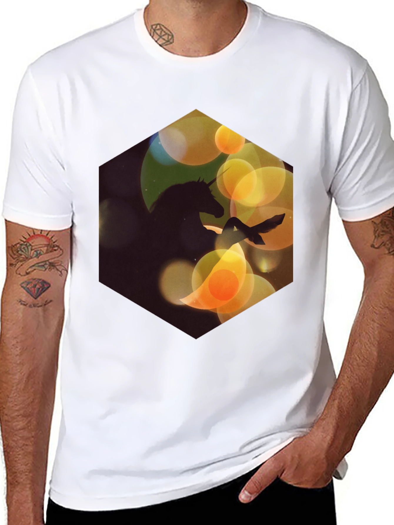 Unicorn Silhouette T-Shirt - Fantasy Design