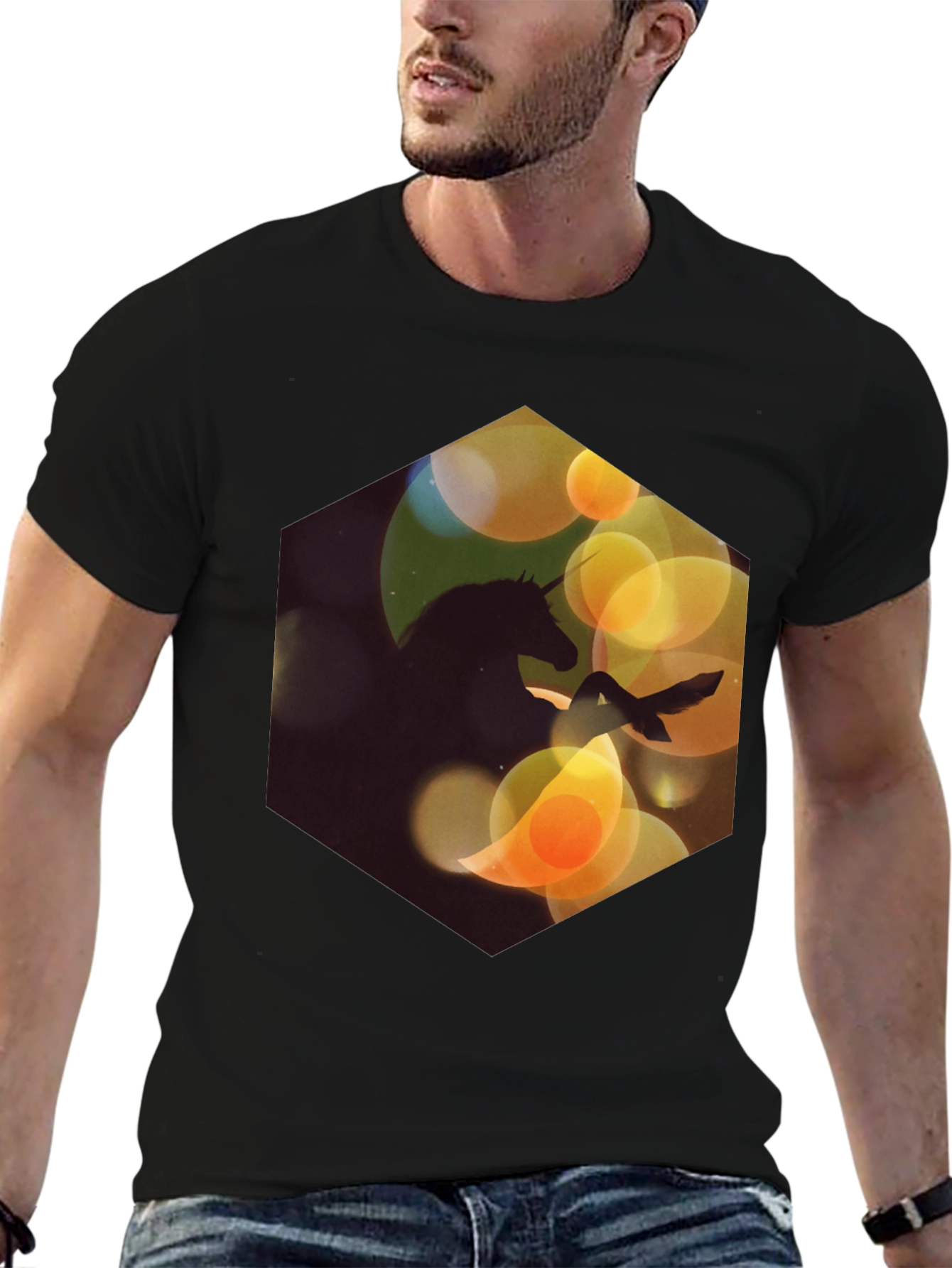 Unicorn Silhouette T-Shirt - Fantasy Design