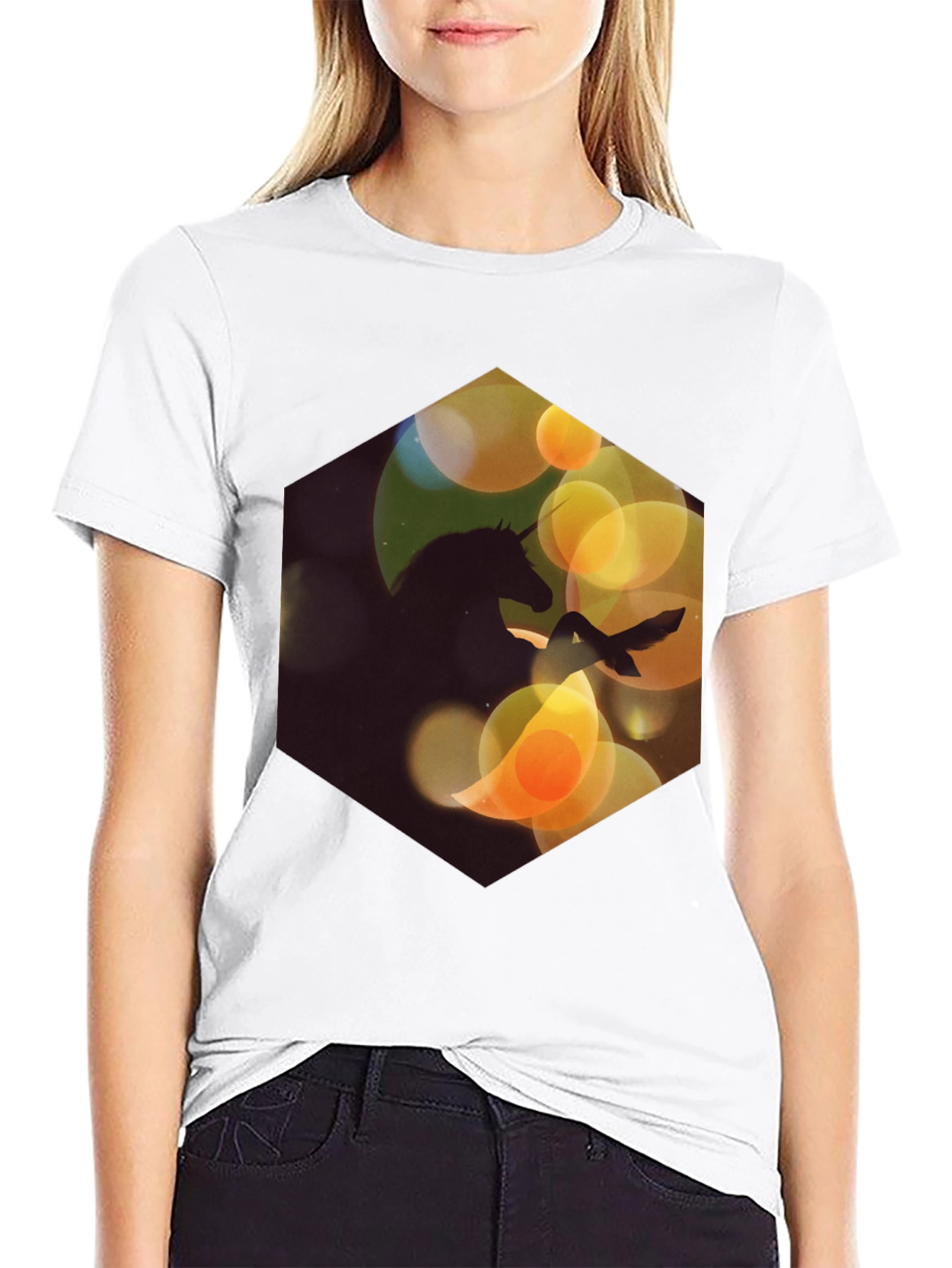 Unicorn Silhouette T-Shirt - Fantasy Design