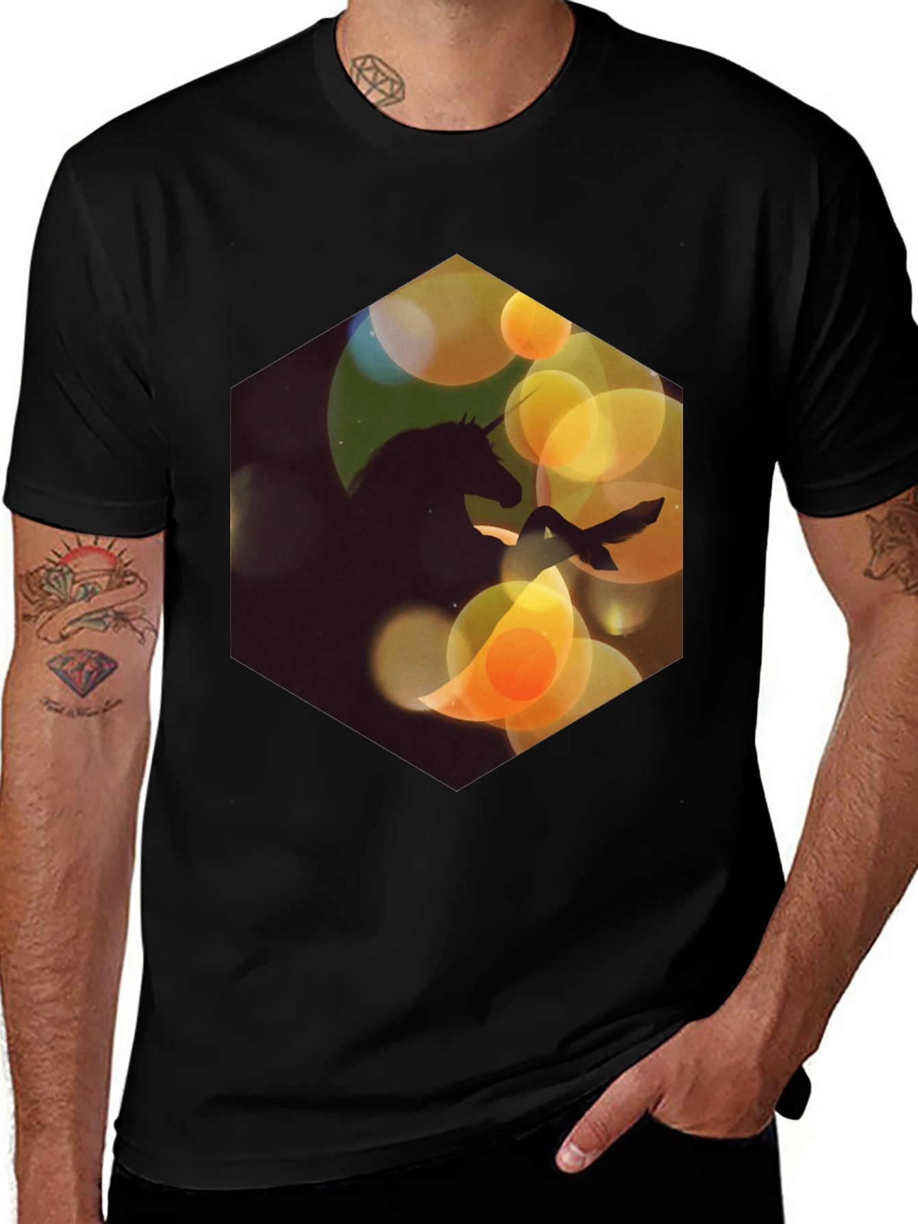 Unicorn Silhouette T-Shirt - Fantasy Design