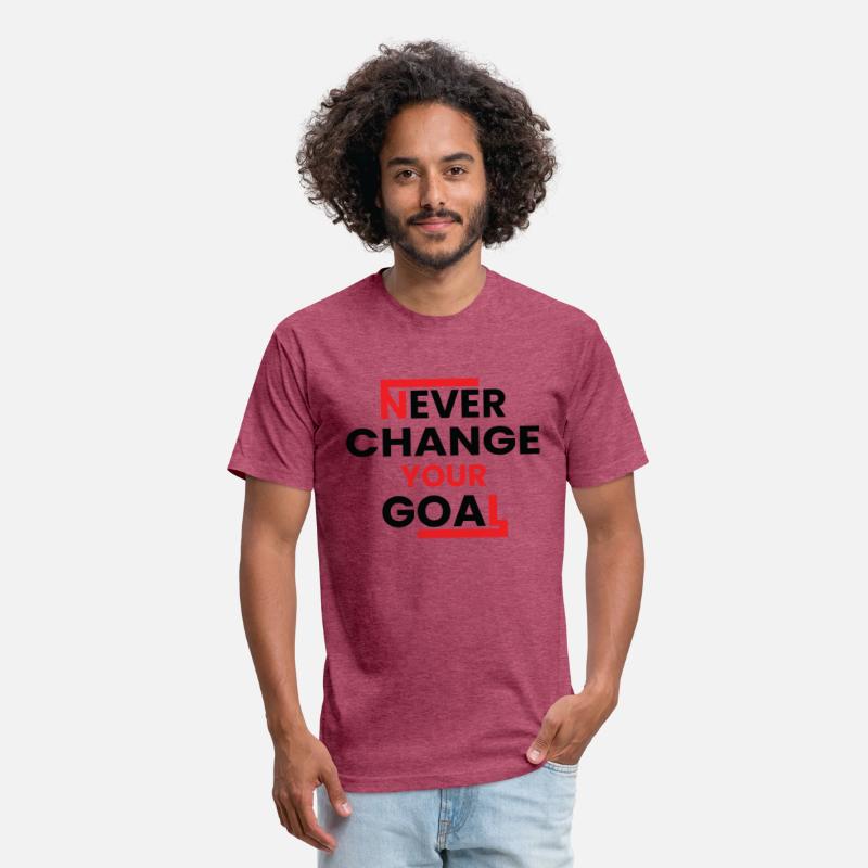 Never Change Your Goal Motivation Text Men T-Shirt