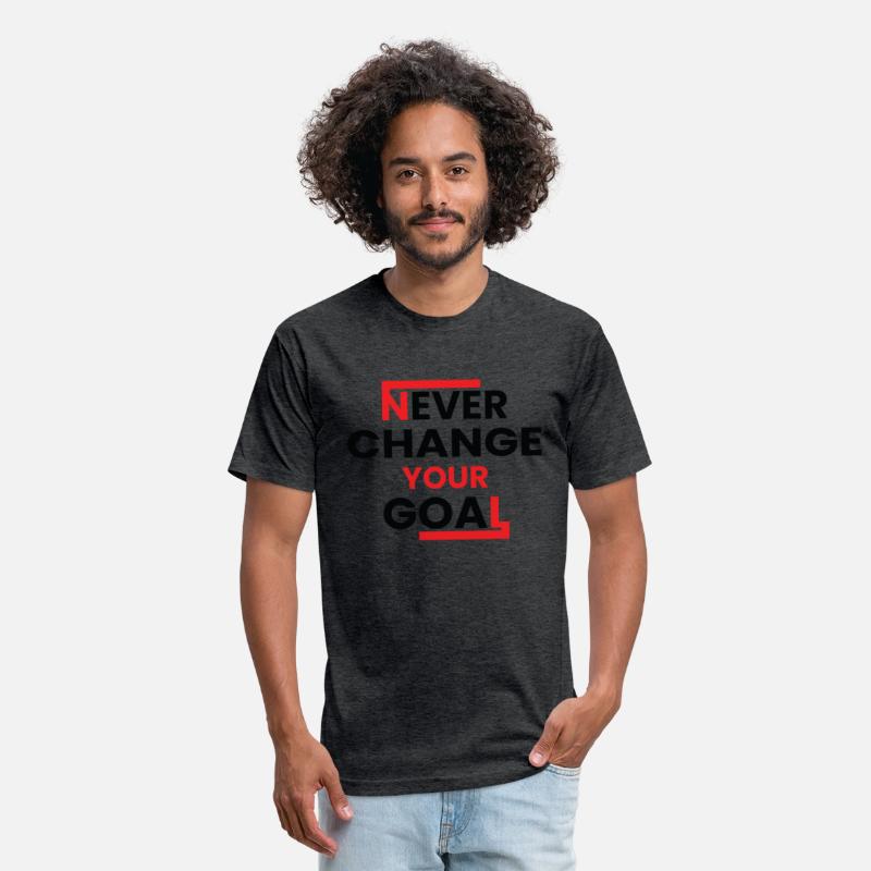 Never Change Your Goal Motivation Text Men T-Shirt