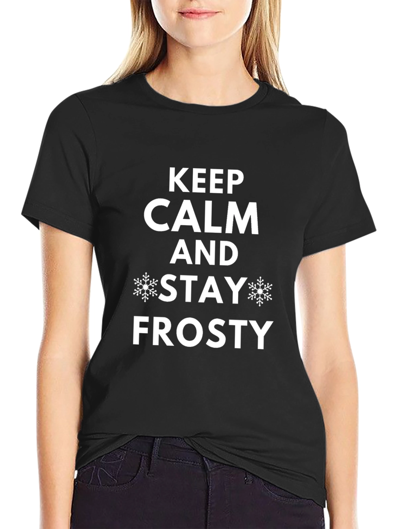 Keep Calm and Stay Frosty Black T-Shirt