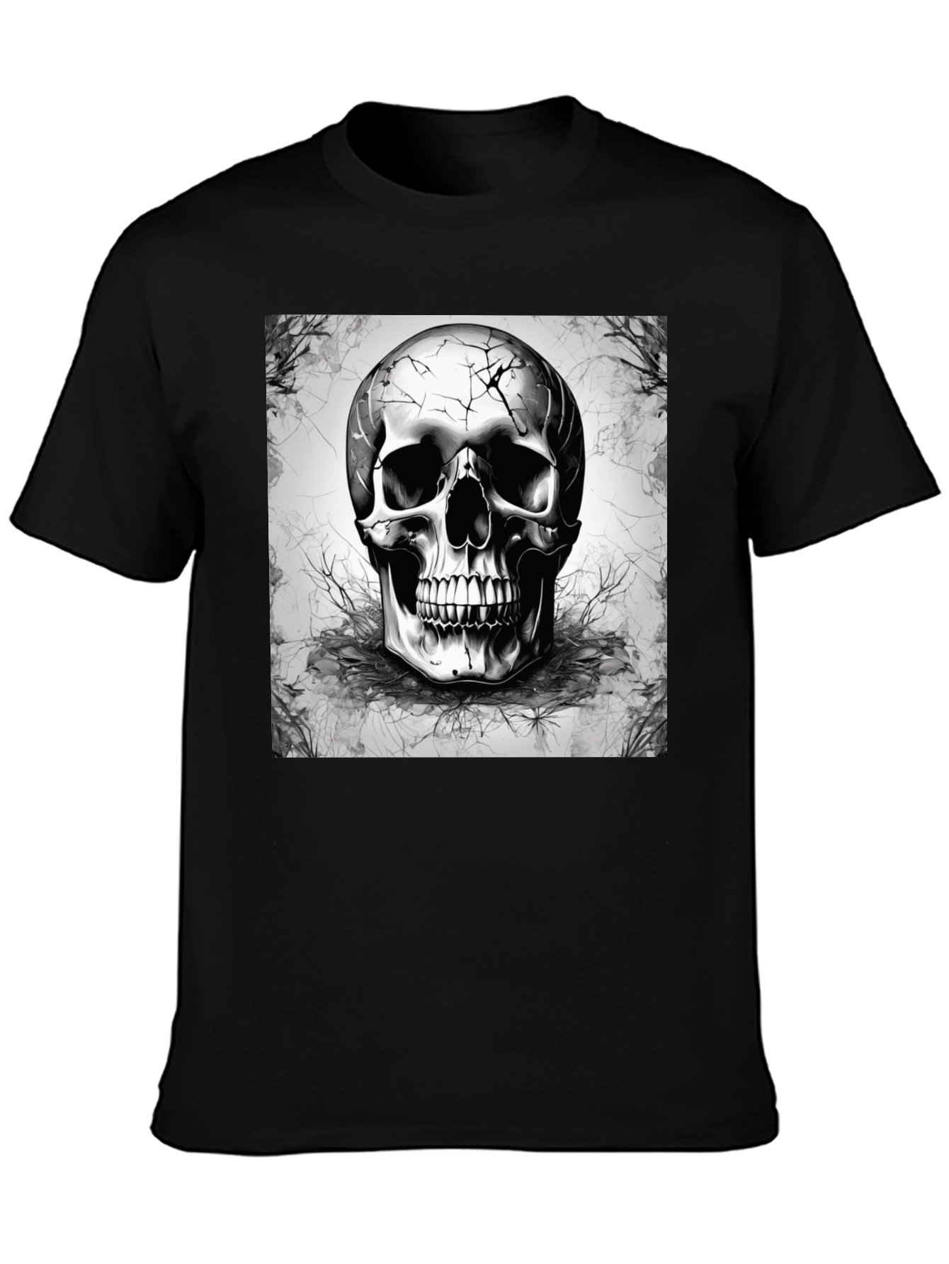 Skull Graphic T-Shirt - Edgy Black Tee