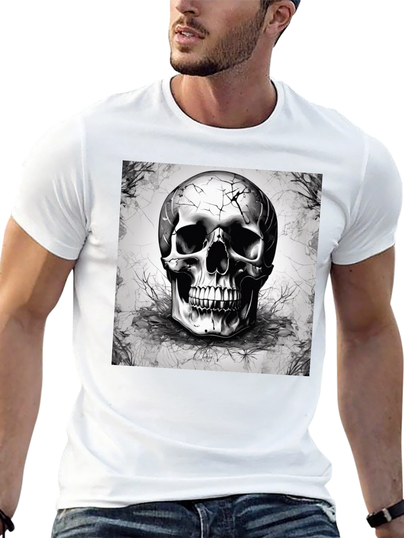 Skull Graphic T-Shirt - Edgy Black Tee