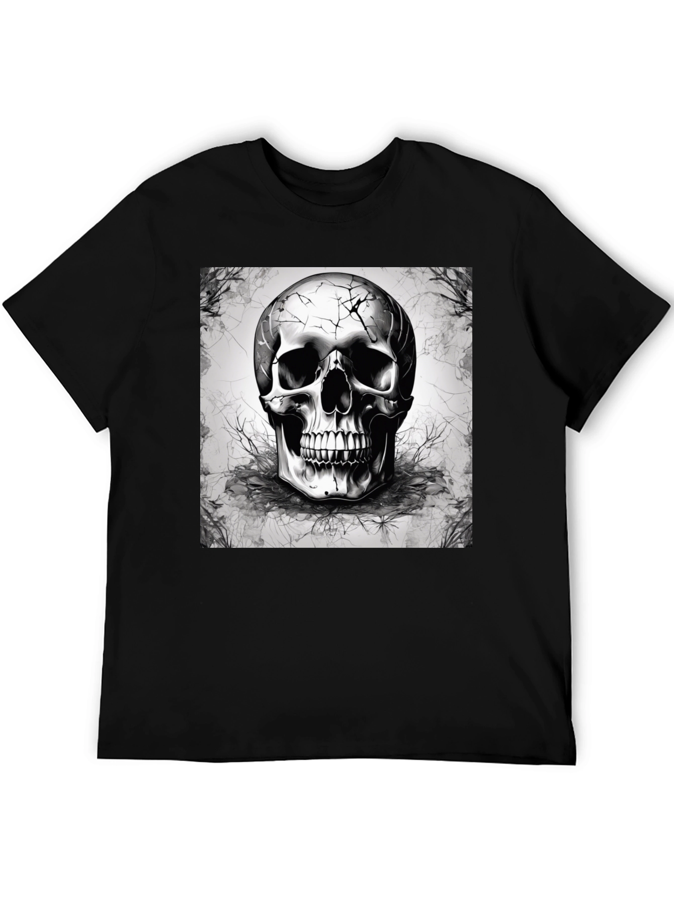 Skull Graphic T-Shirt - Edgy Black Tee