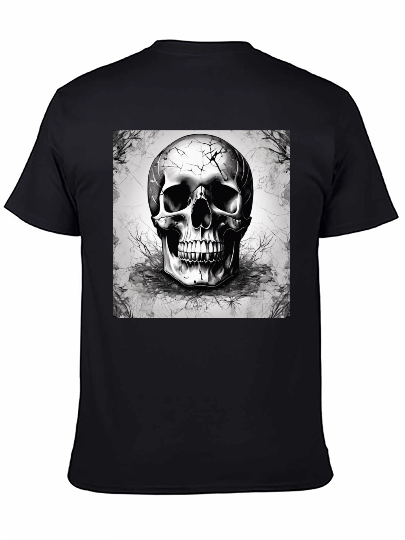 Skull Graphic T-Shirt - Edgy Black Tee