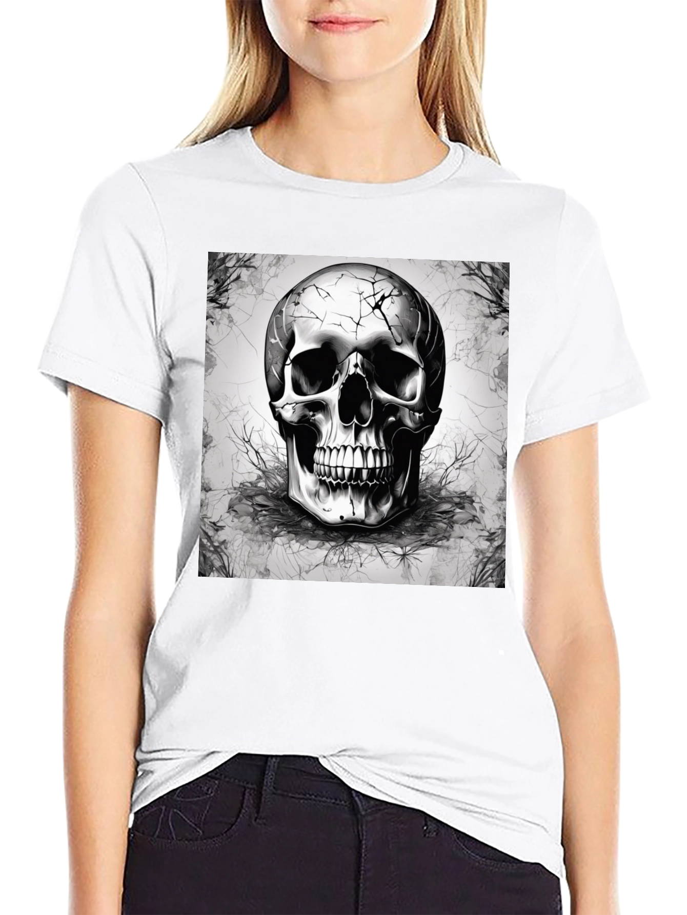 Skull Graphic T-Shirt - Edgy Black Tee
