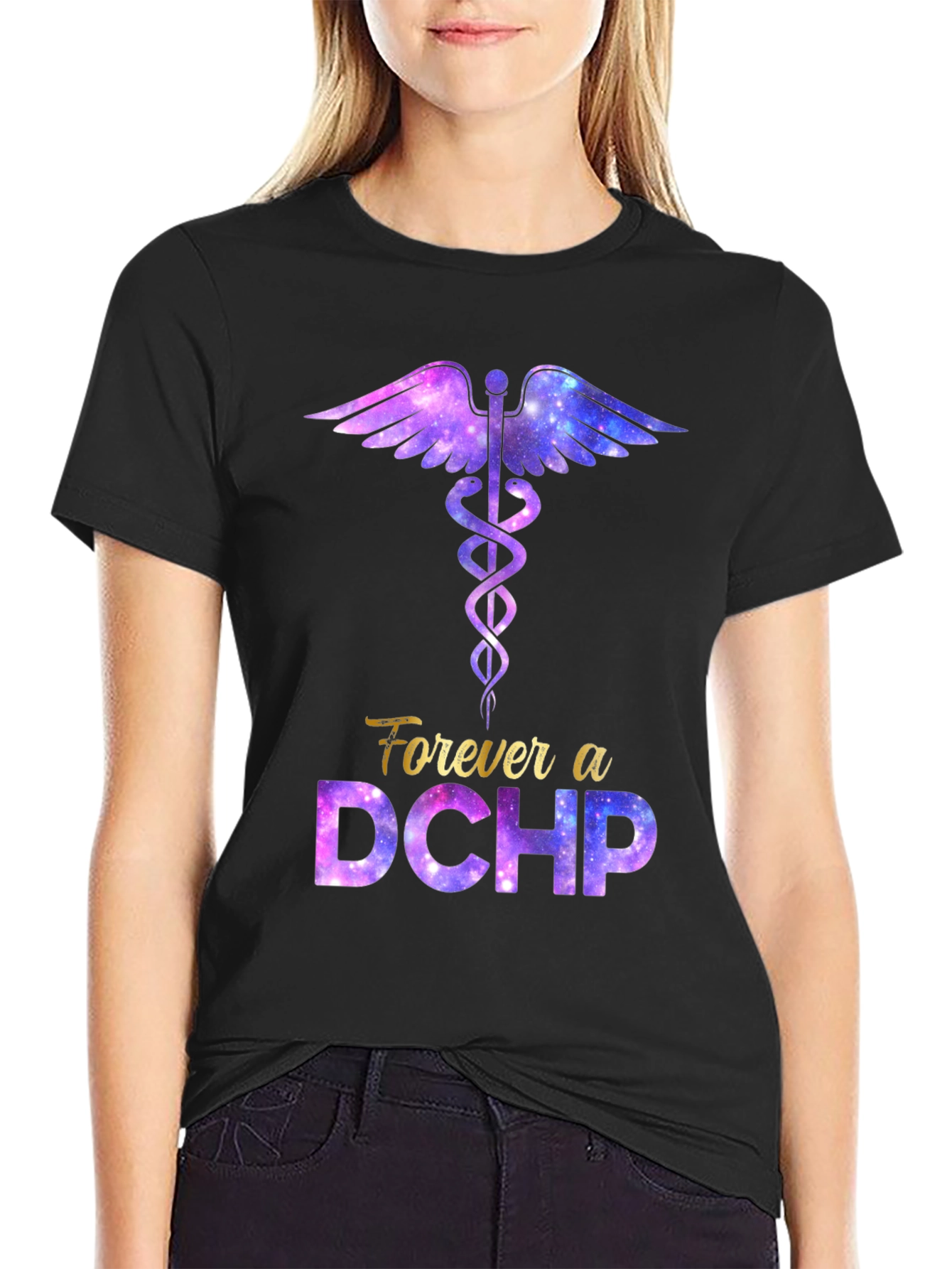 Forever a DCHP Galaxy Print T-Shirt